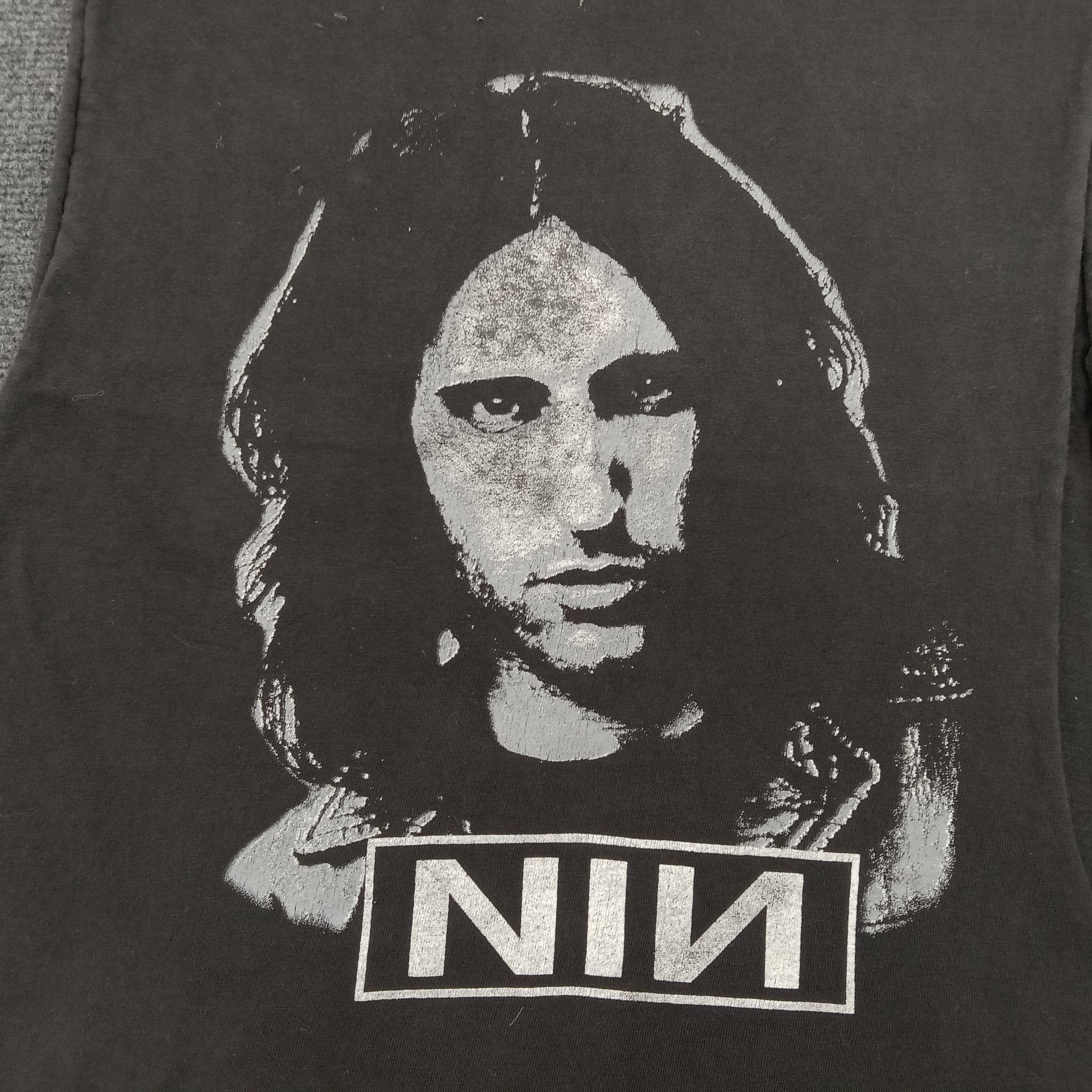 Band Tees × Vintage NIN Nine Inch's Nails American Industrial Rock Band Size US XL / EU 56 / 4 - 3 Thumbnail