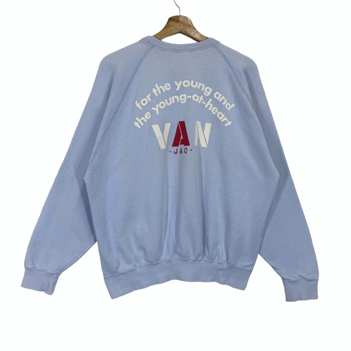 Vintage Van Jac Big Logo Crewneck Sweatshirt Size M