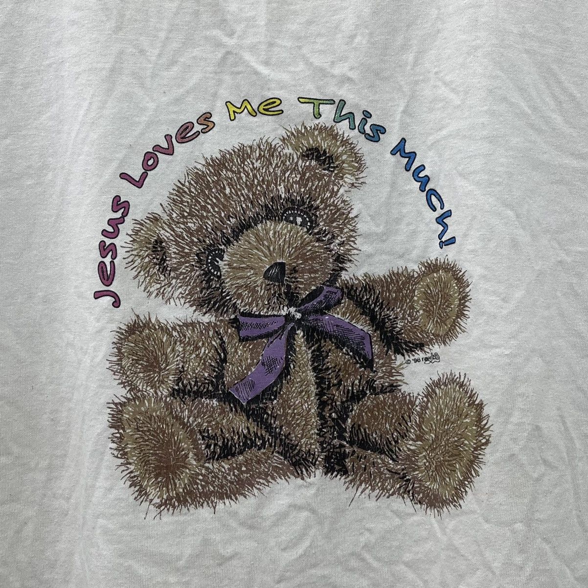 Vintage Vintage 90s Jesus Love Me This Much! Size US XXL / EU 58 / 5 - 2 Thumbnail