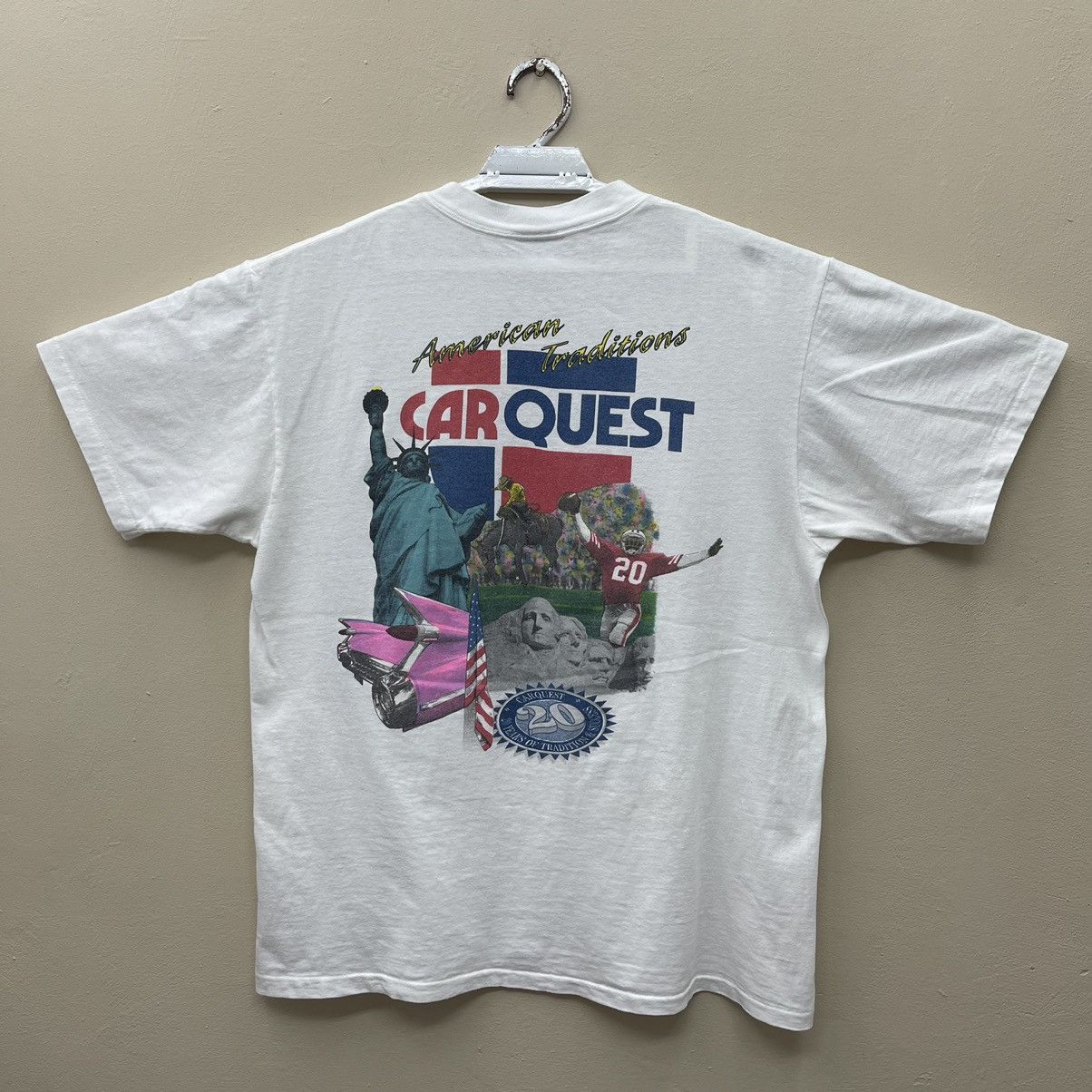Beauty Beast × Vintage Vintage 90s T Shirt Car Quest Auto Parts Single Stitch Promo Size US L / EU 52-54 / 3 - 1 Thumbnail