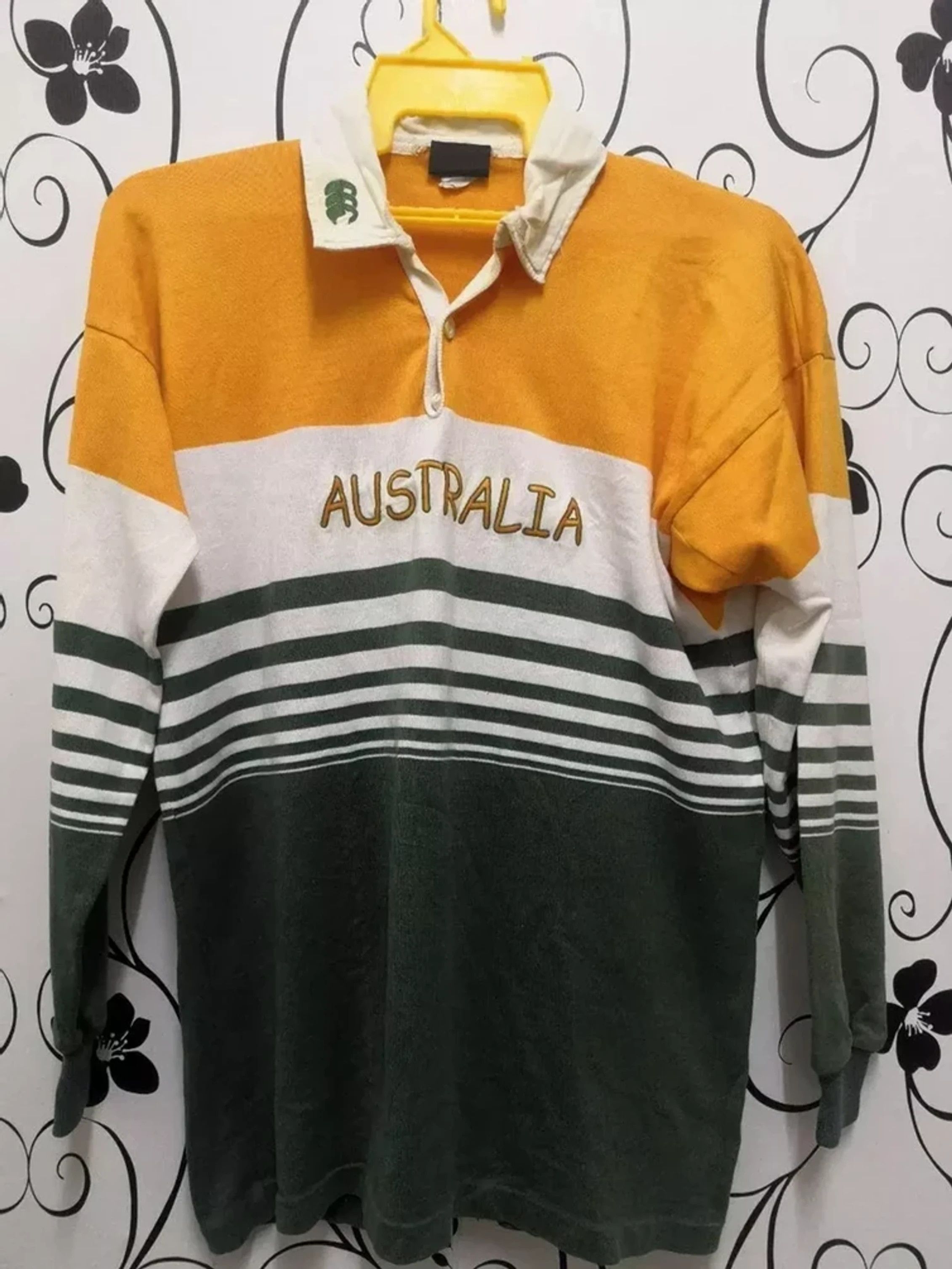 Vintage Canterbury Ugly Jersey Polo Shirt Australia Rugby