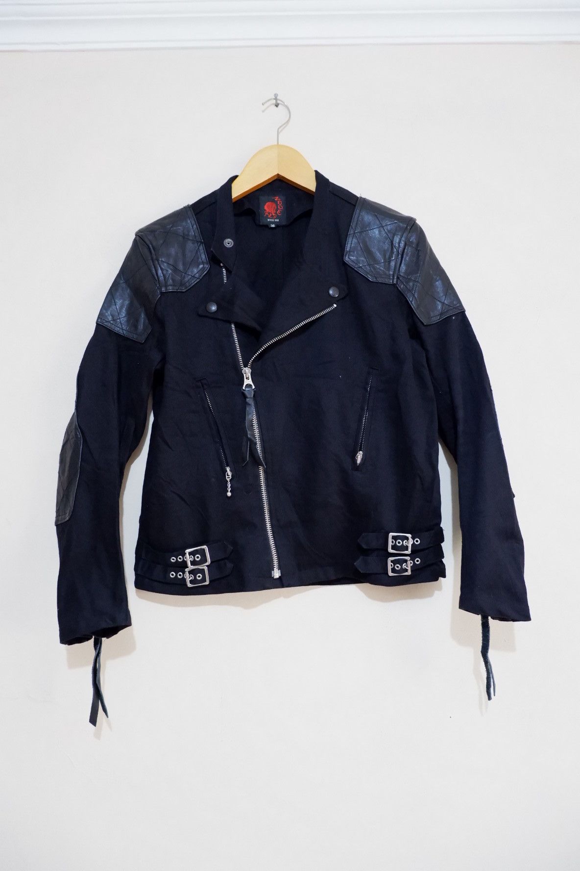 Isamu Katayama Backlash Redmoon Biker Mix Leather Jacket Size US S / EU 44-46 / 1 - 1 Thumbnail