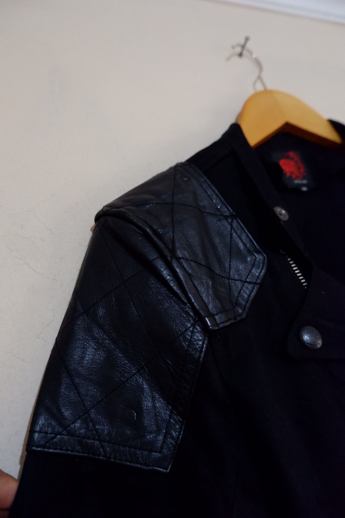 Isamu Katayama Backlash Redmoon Biker Mix Leather Jacket Size US S / EU 44-46 / 1 - 3 Thumbnail