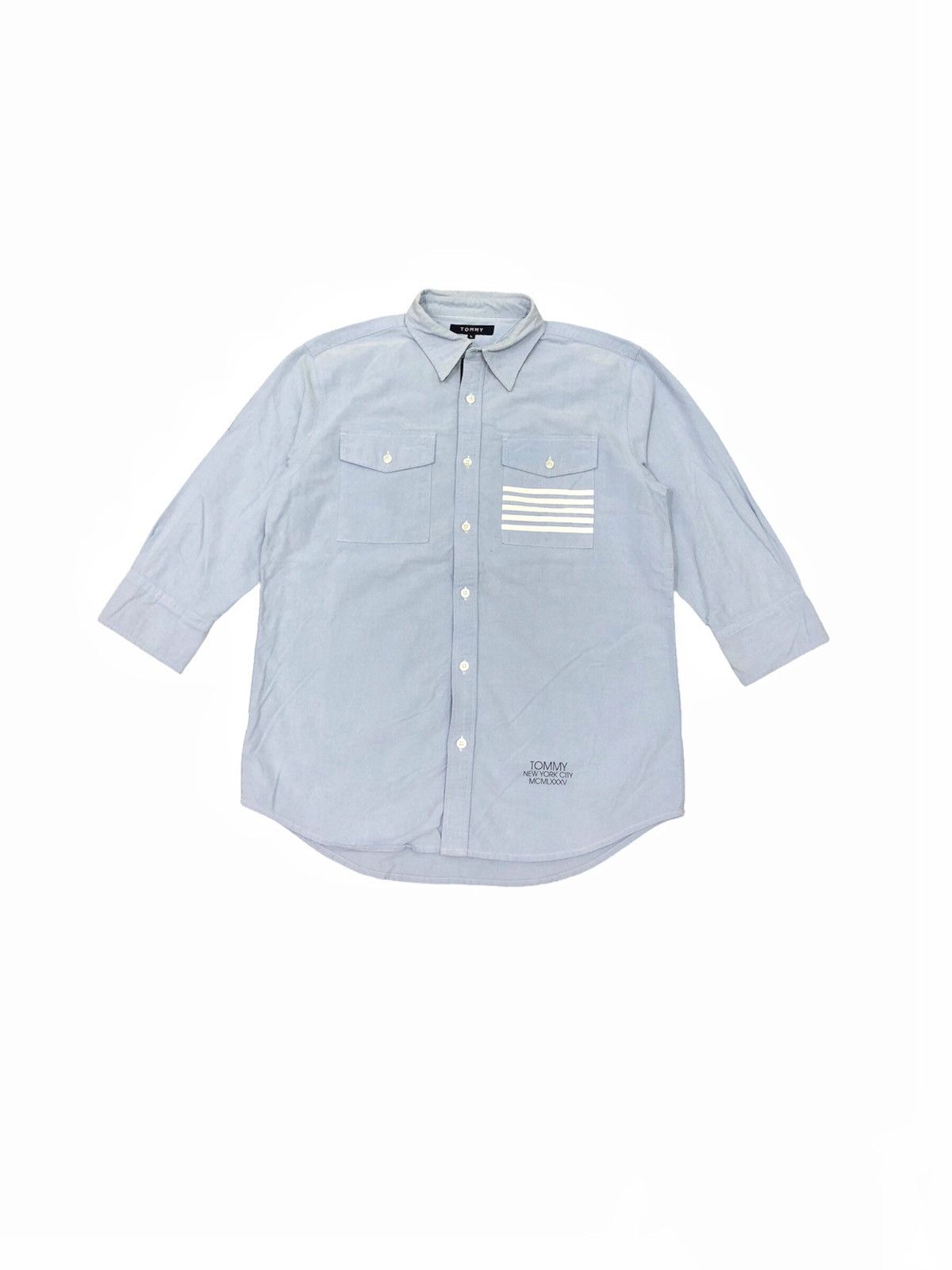 Tommy Hilfiger Archive Tommy Chambray Momotaro Design Shirt Size US L / EU 52-54 / 3 - 2 Thumbnail