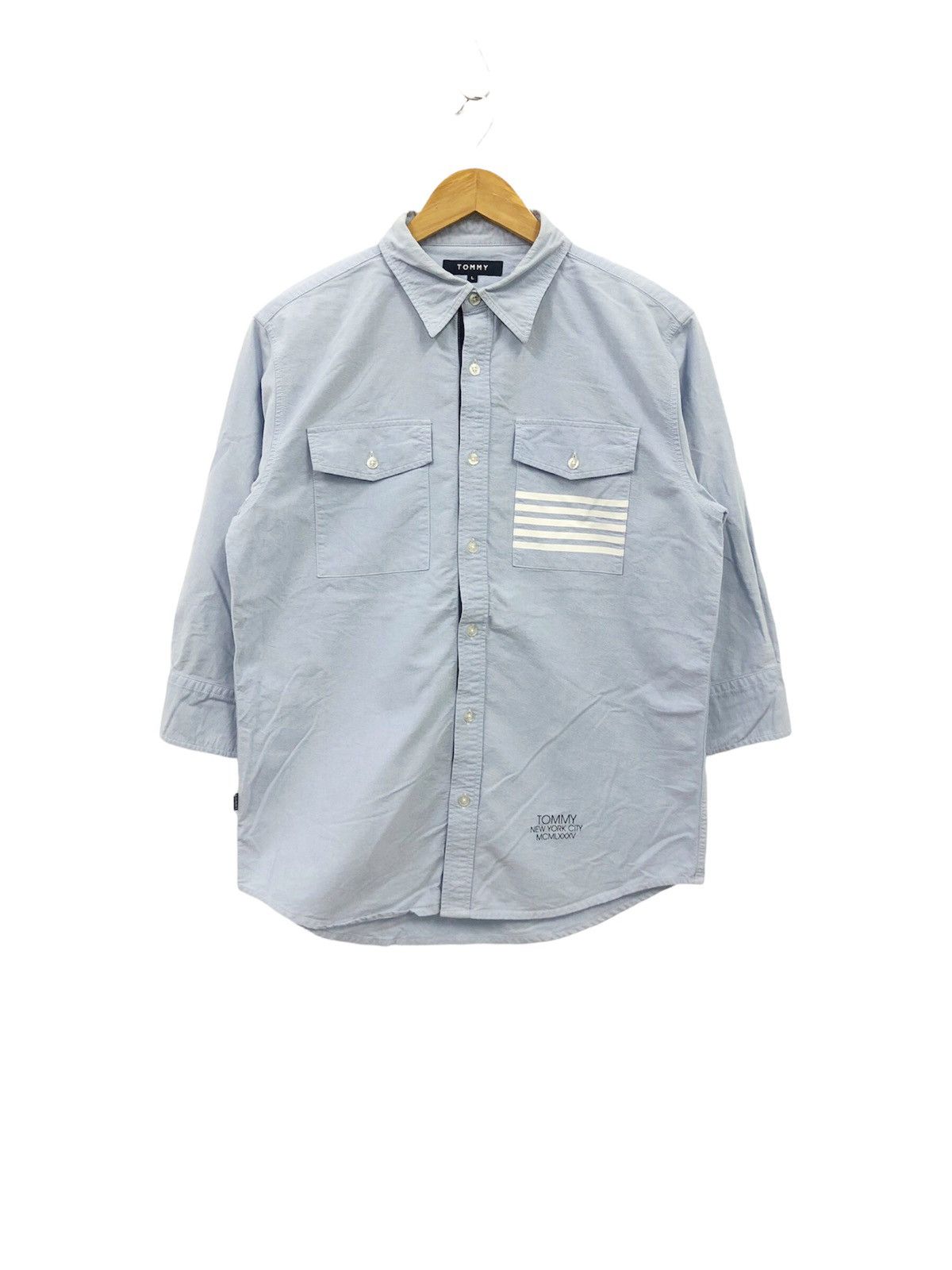 Tommy Hilfiger Archive Tommy Chambray Momotaro Design Shirt Size US L / EU 52-54 / 3 - 11 Thumbnail