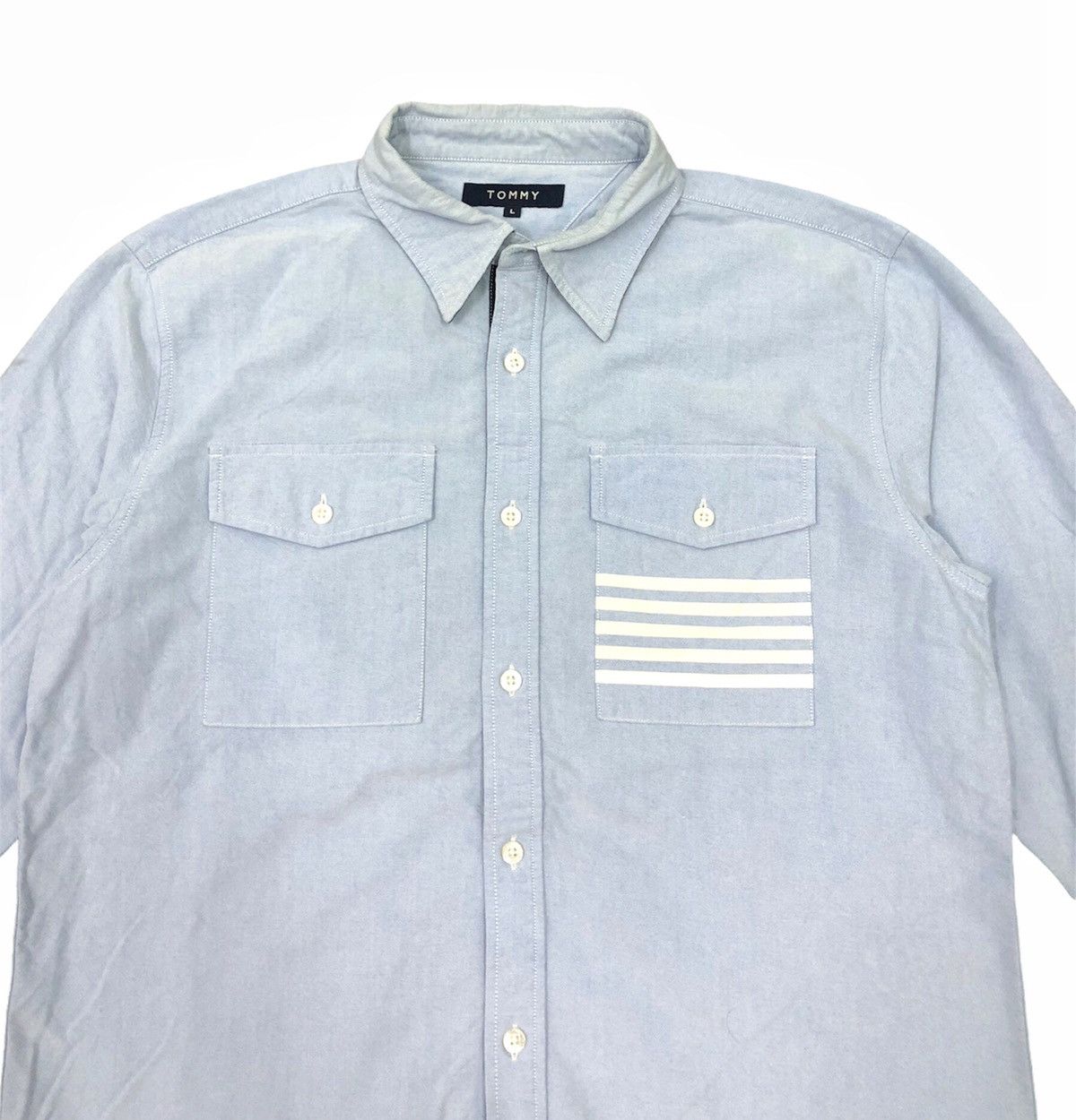 Tommy Hilfiger Archive Tommy Chambray Momotaro Design Shirt Size US L / EU 52-54 / 3 - 9 Thumbnail