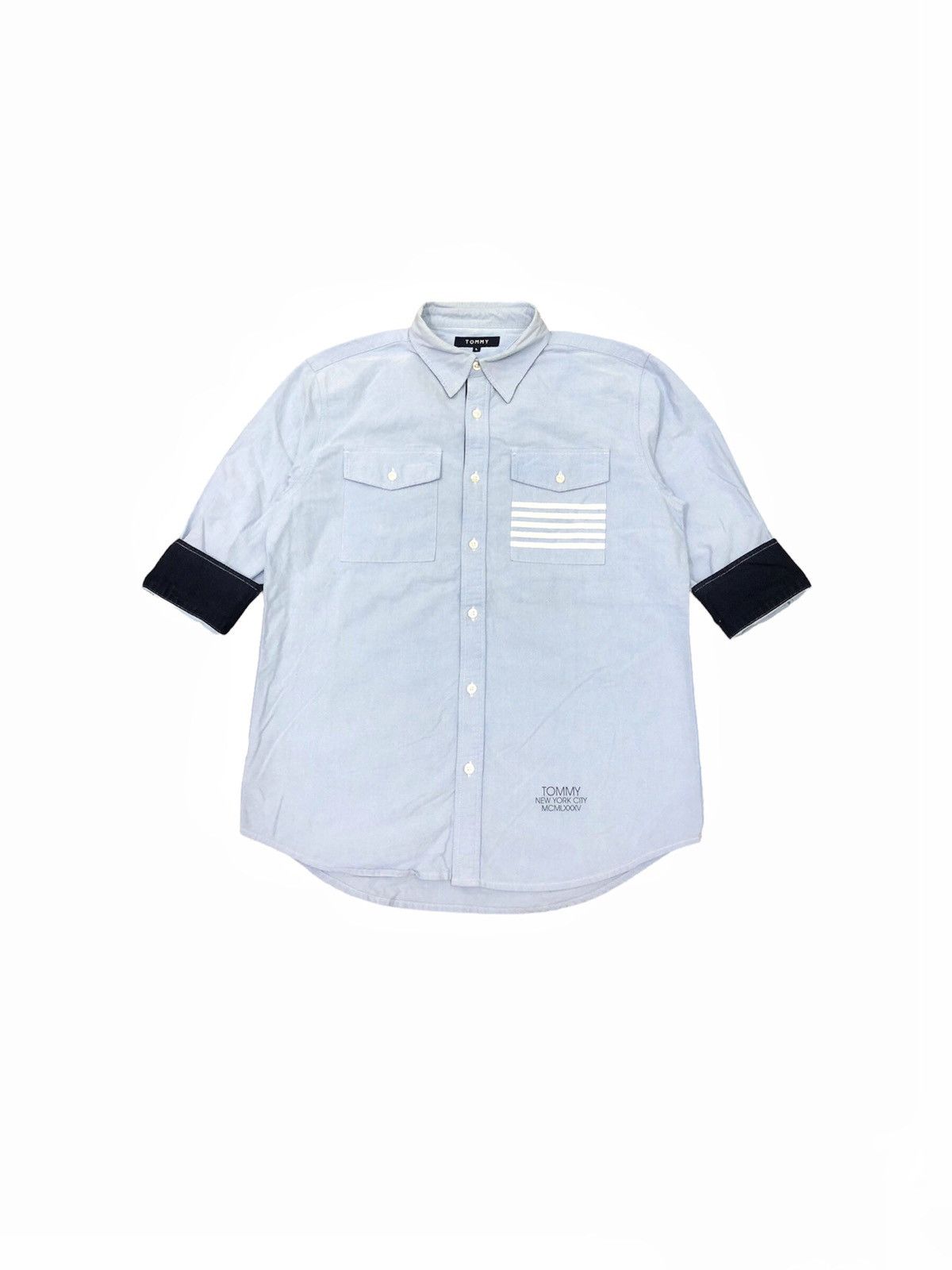 Tommy Hilfiger Archive Tommy Chambray Momotaro Design Shirt Size US L / EU 52-54 / 3 - 5 Thumbnail