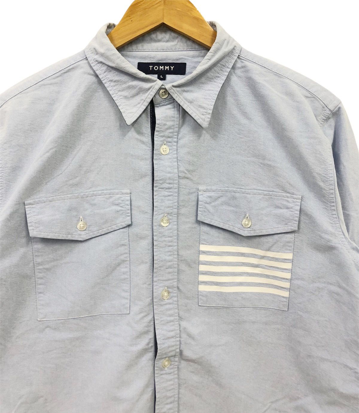 Tommy Hilfiger Archive Tommy Chambray Momotaro Design Shirt Size US L / EU 52-54 / 3 - 12 Thumbnail