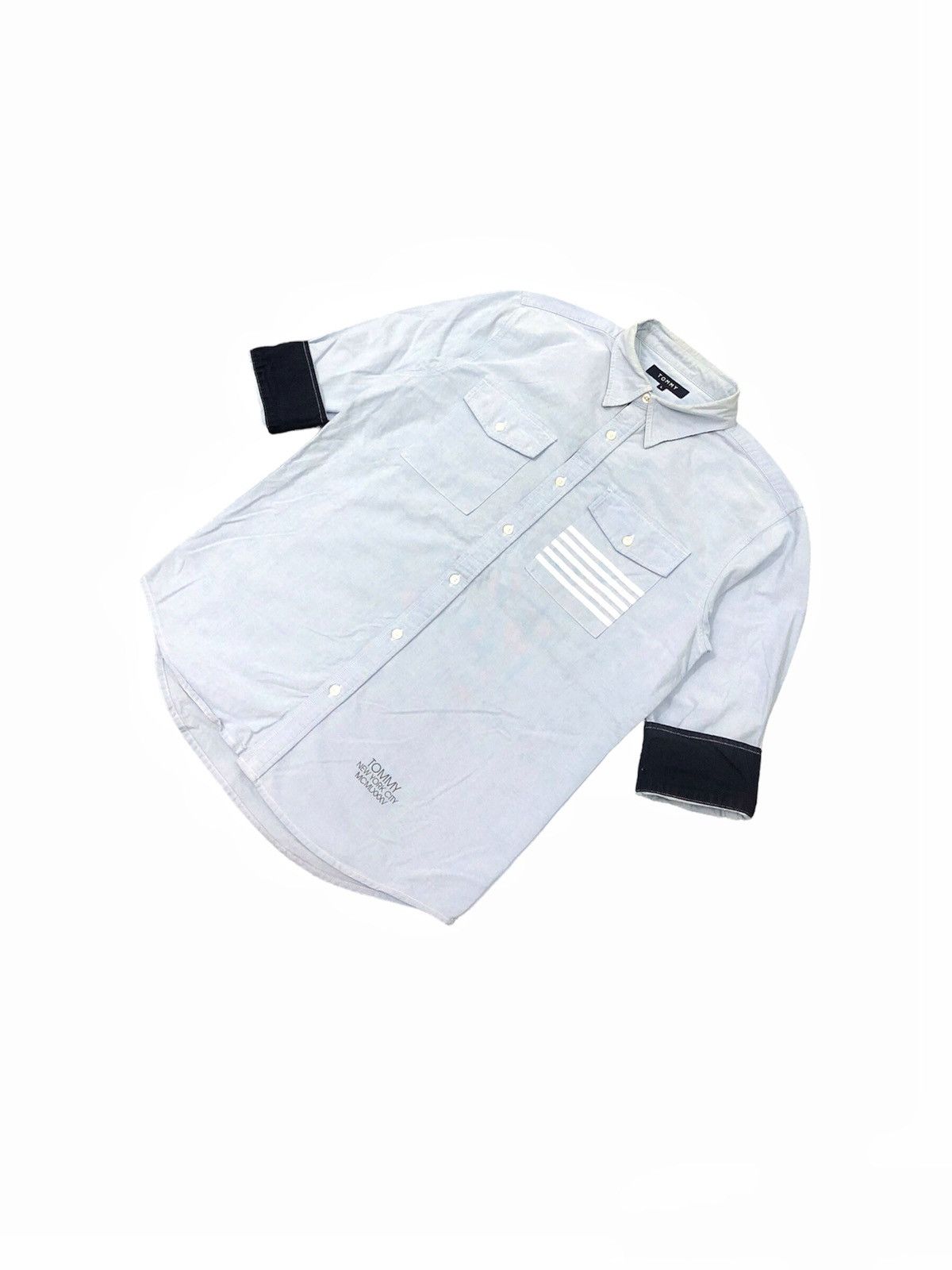Tommy Hilfiger Archive Tommy Chambray Momotaro Design Shirt Size US L / EU 52-54 / 3 - 6 Thumbnail