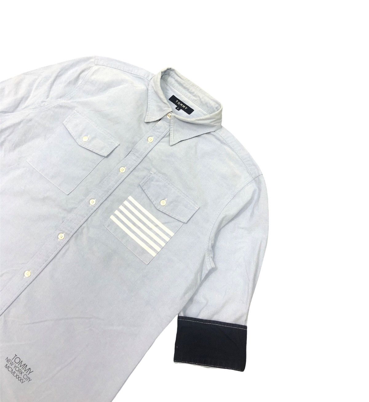 Tommy Hilfiger Archive Tommy Chambray Momotaro Design Shirt Size US L / EU 52-54 / 3 - 7 Thumbnail