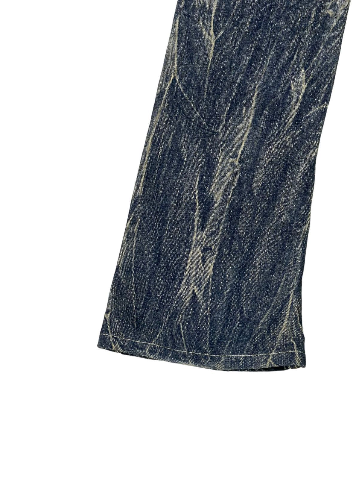 Japanese Brand Flare Jeans Blue Way Distress Acid Wash Low Rise 2🟦8 Size US 31 - 17 Thumbnail