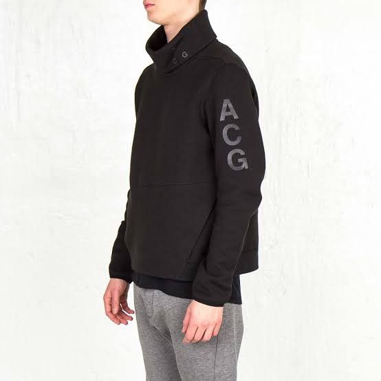 image of F/w 15 Nike Acg Techfleece Funnel Sweatshirt in Black, Men's (Size Large)