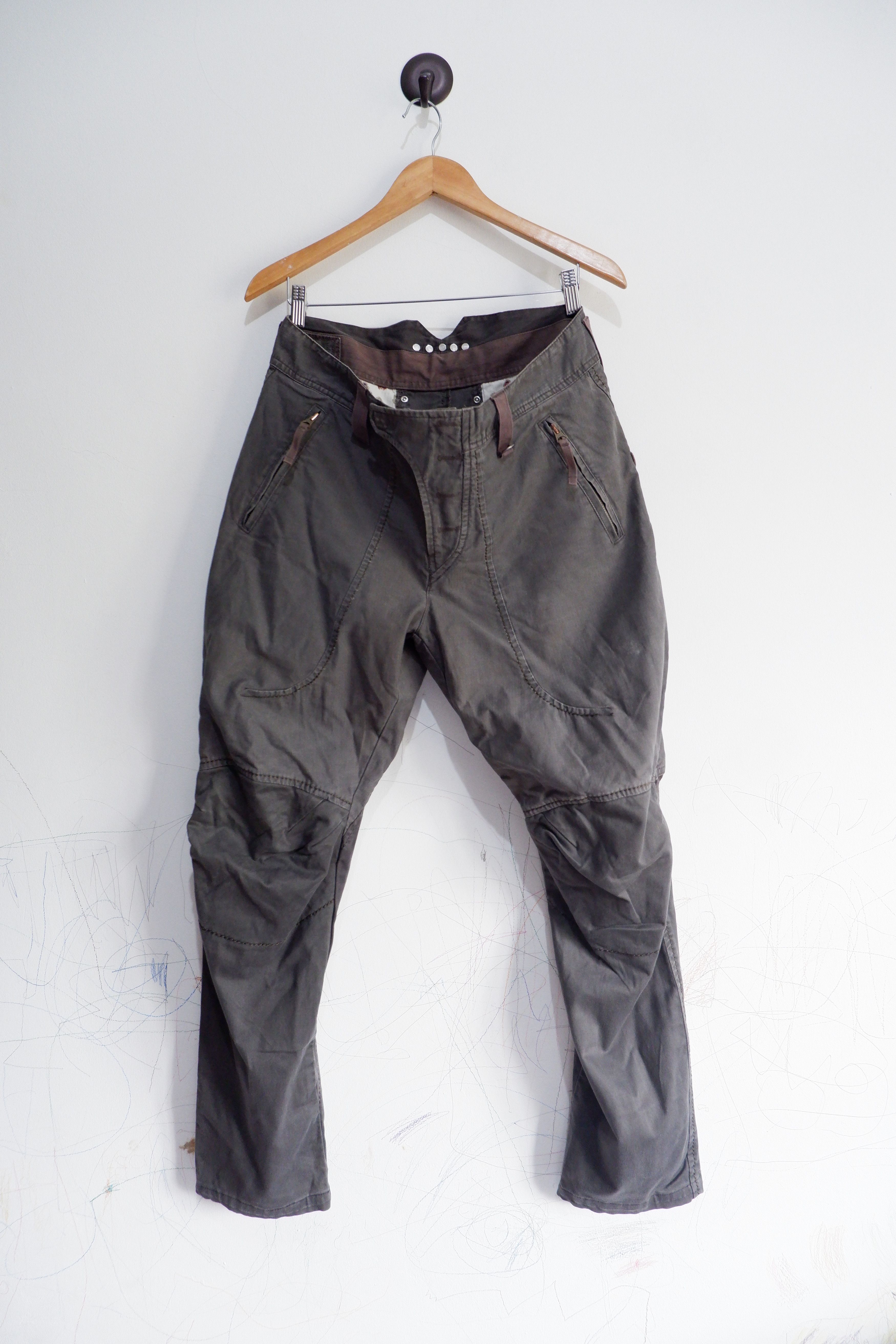 image of Archival Clothing x Marithe Francois Girbaud Hybrid Biker Pants in Brown, Men's (Size 34)