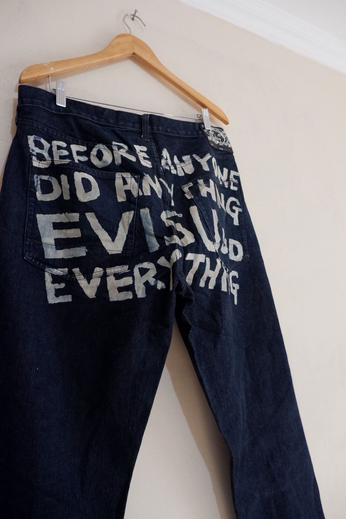 Evisu × Japanese Brand Rare Evisu Words Selvedge Jeans Size US 36 / EU 52 - 3 Thumbnail