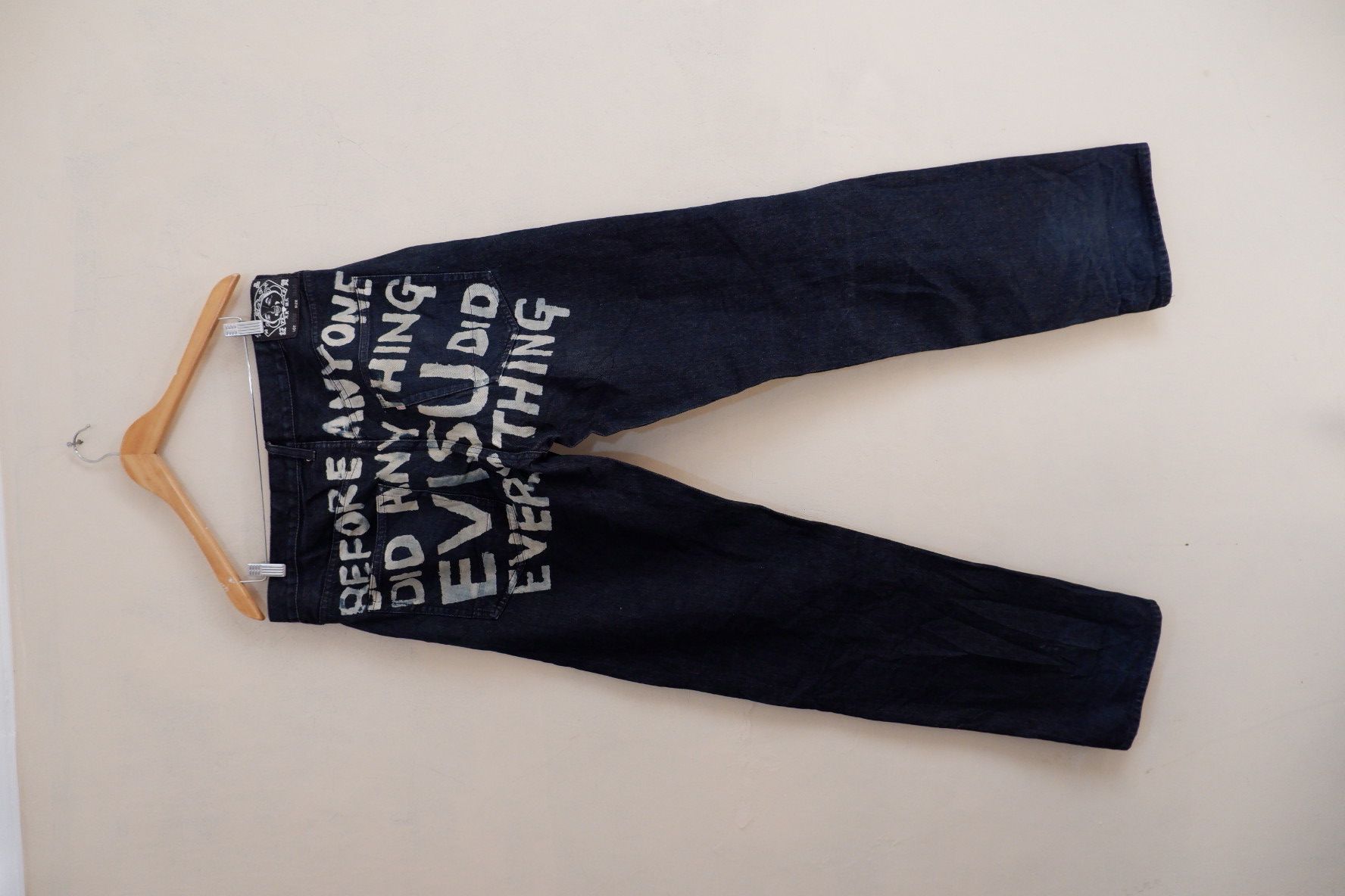 Evisu × Japanese Brand Rare Evisu Words Selvedge Jeans Size US 36 / EU 52 - 2 Thumbnail