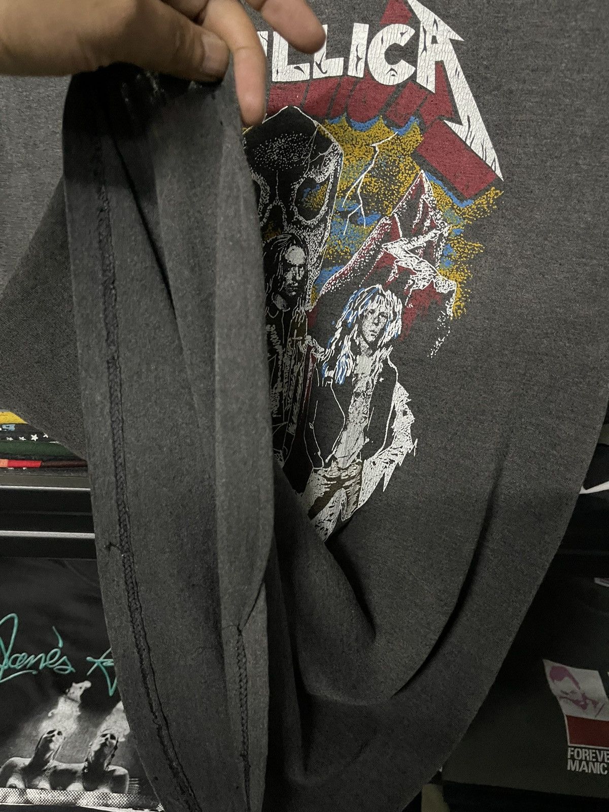 Band Tees × Vintage Vintage 80s Metallica Live OnDedicated To Cliff Burton Faded Size US M / EU 48-50 / 2 - 12 Thumbnail