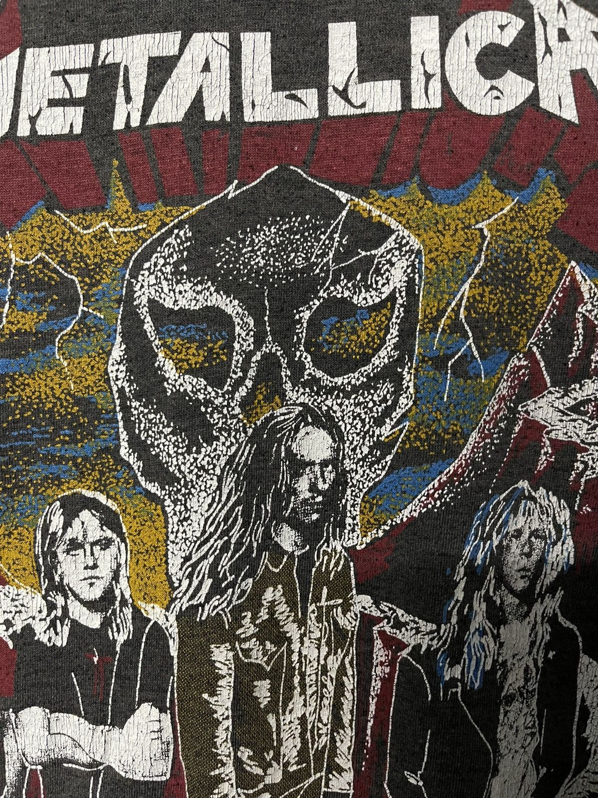 Band Tees × Vintage Vintage 80s Metallica Live OnDedicated To Cliff Burton Faded Size US M / EU 48-50 / 2 - 5 Thumbnail