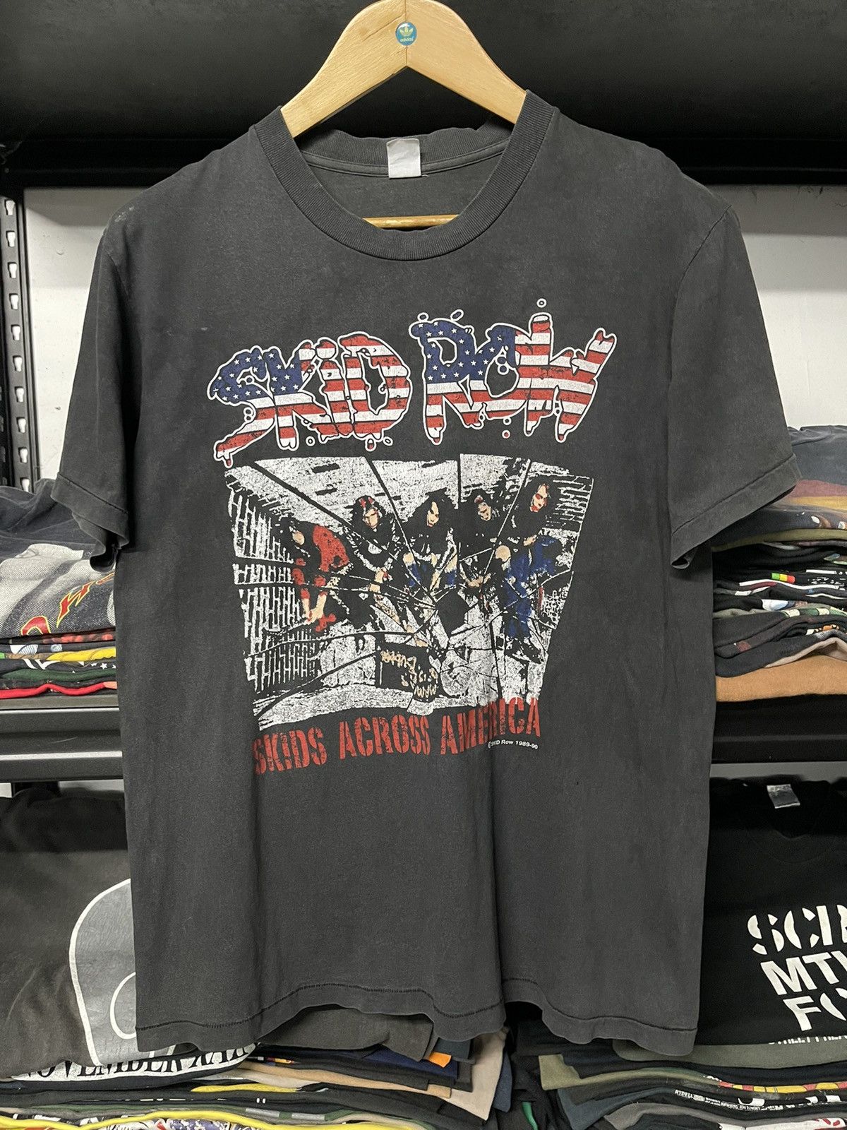 80s 90s ヴィンテージ“skid row”ワールドツアーtシャツ