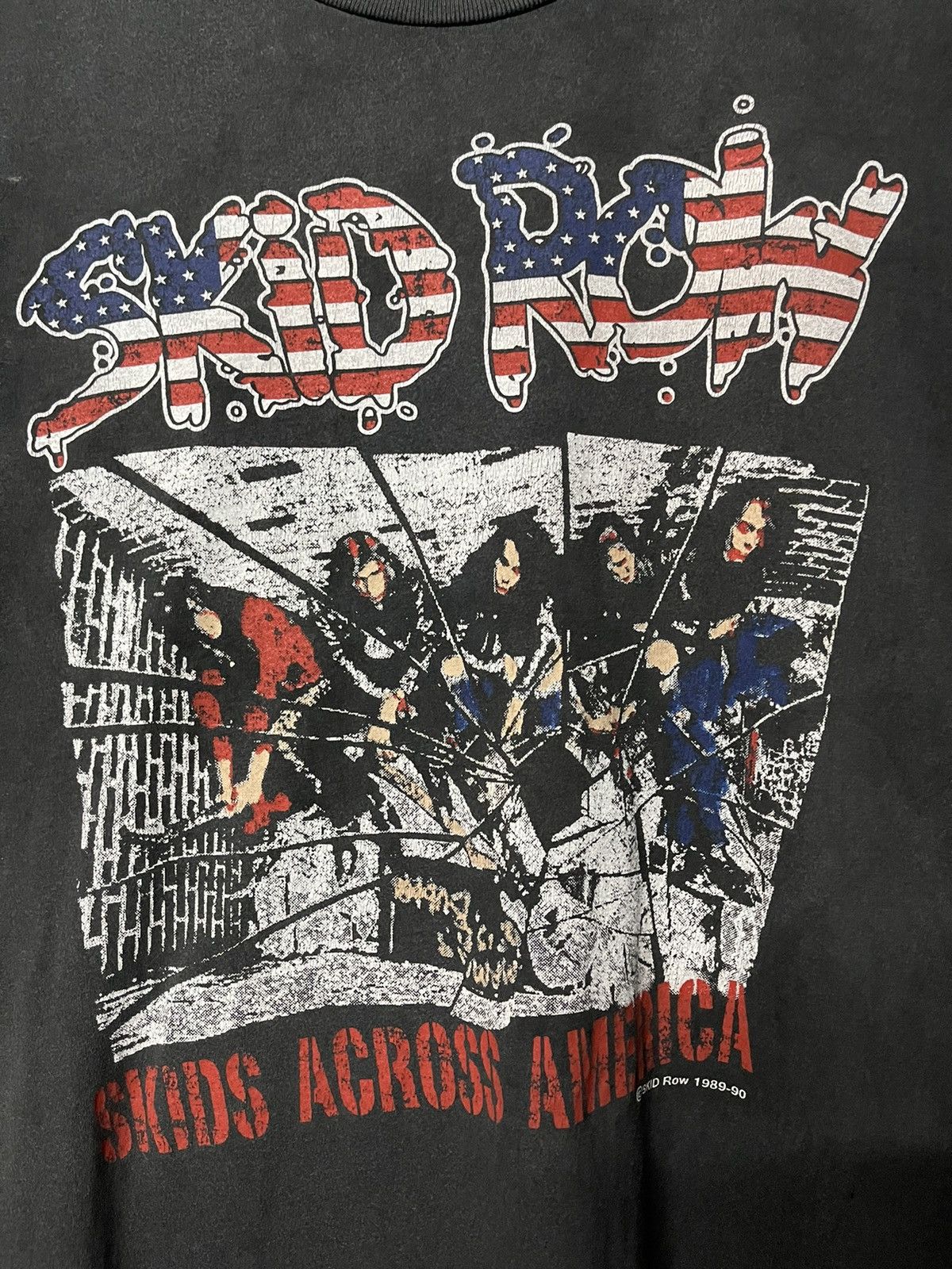 Band Tees Vintage 80s 90s Skid Row World Tour Faded Tees Size US M / EU 48-50 / 2 - 3 Thumbnail