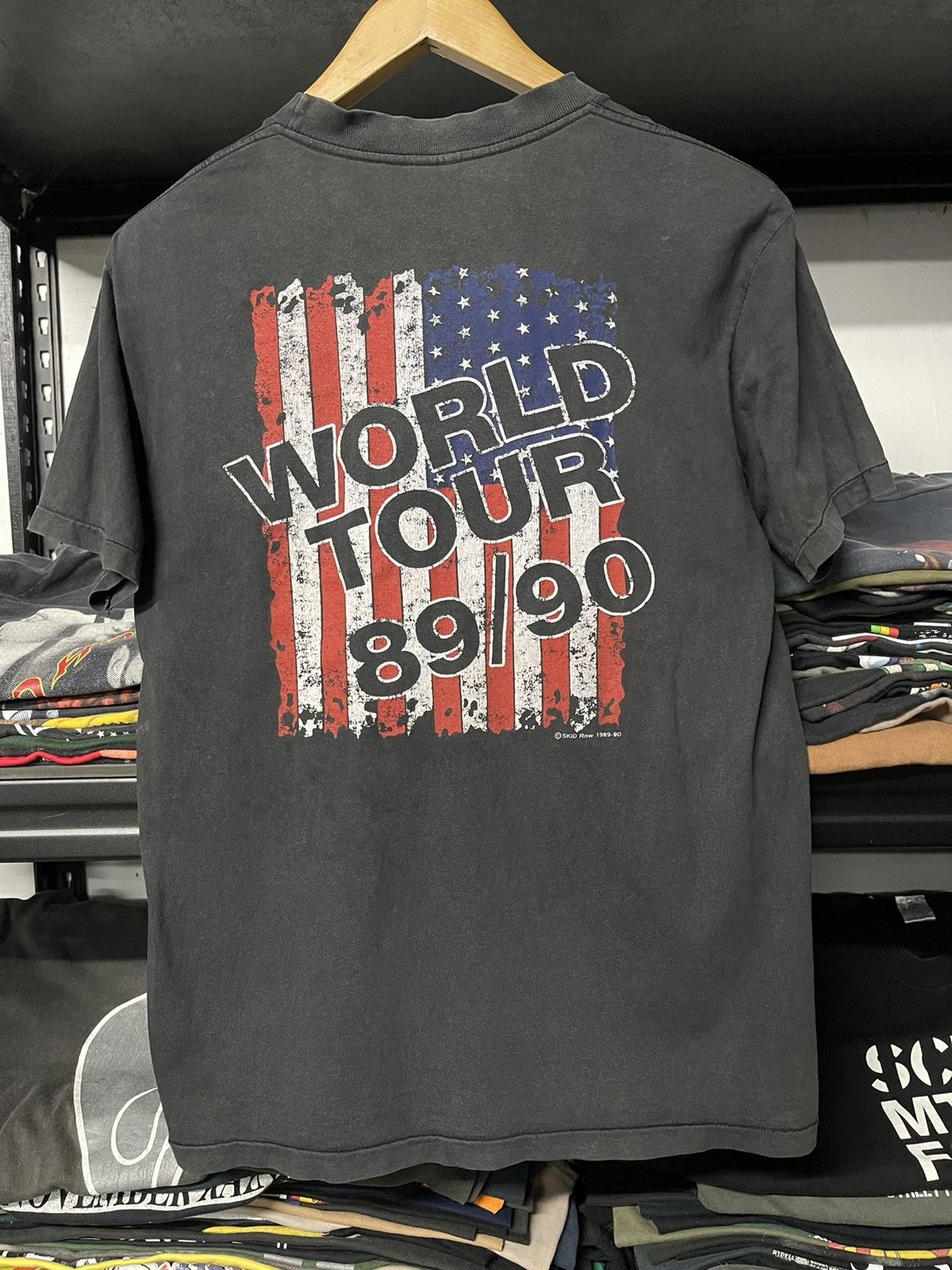 80s 90s ヴィンテージ“skid row”ワールドツアーtシャツ SKID ROW