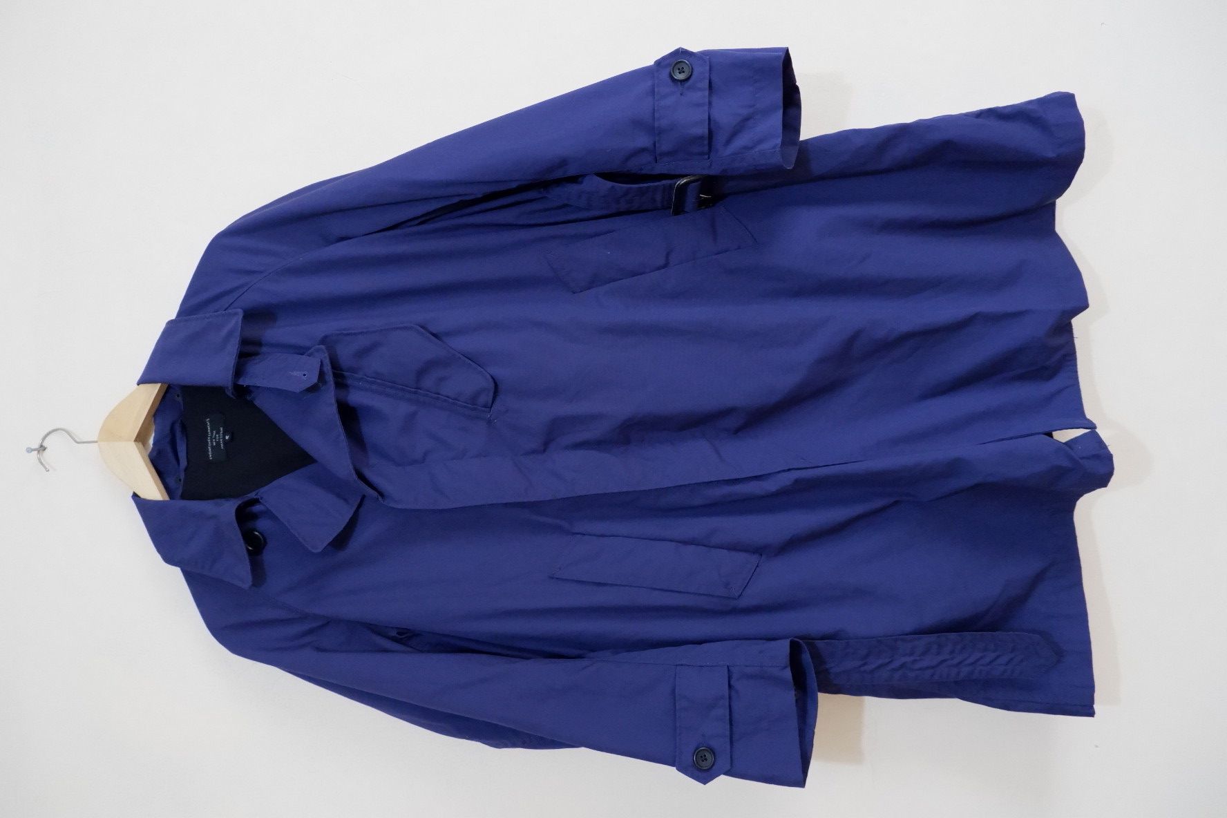 image of Engineered Garments Riding Coat Jacket in Blue, Men's (Size Small)