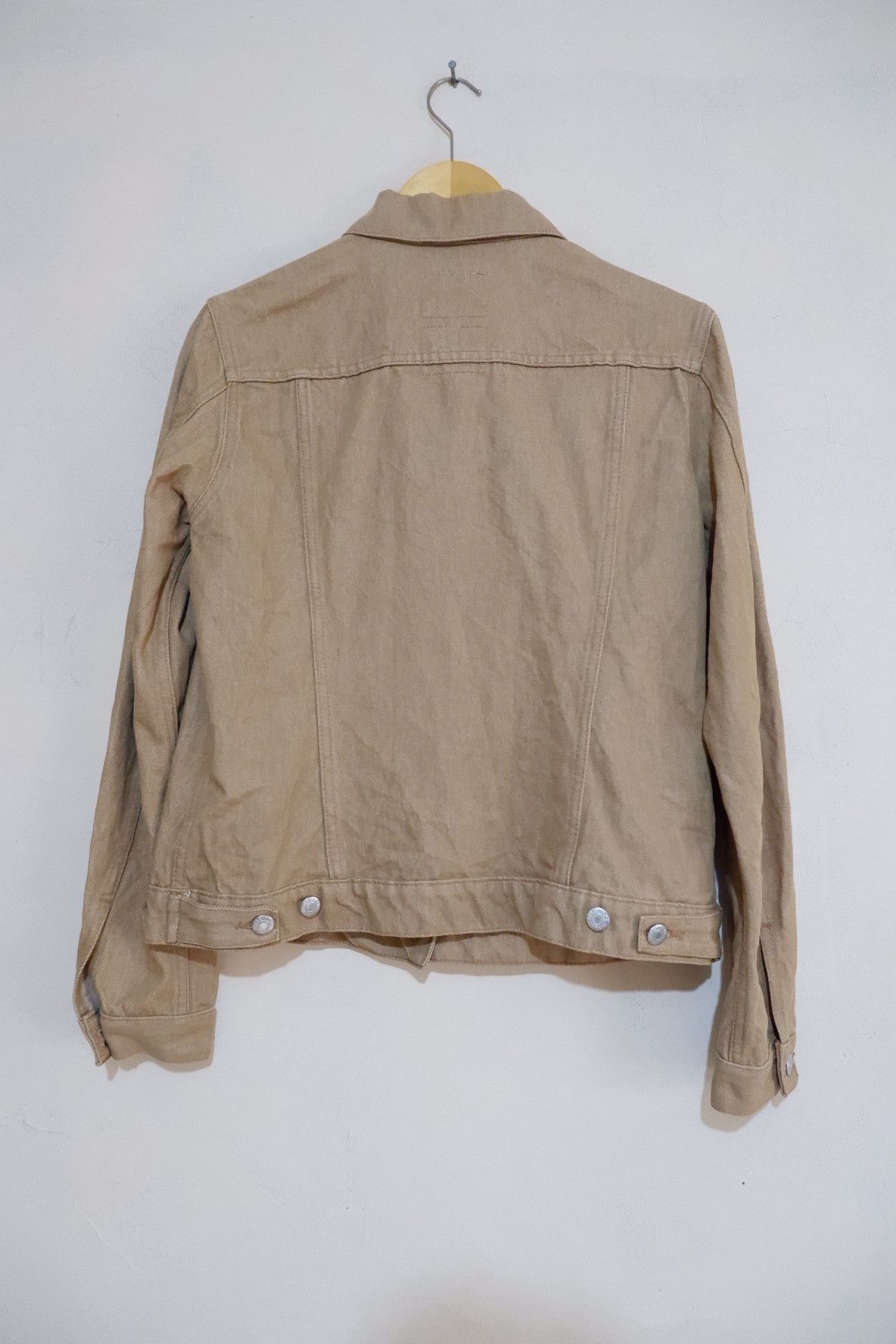 Helmut Lang Vintage Archive 99s Helmut Lang Beige Classic Denim Jacket Size US M / EU 48-50 / 2 - 2 Thumbnail