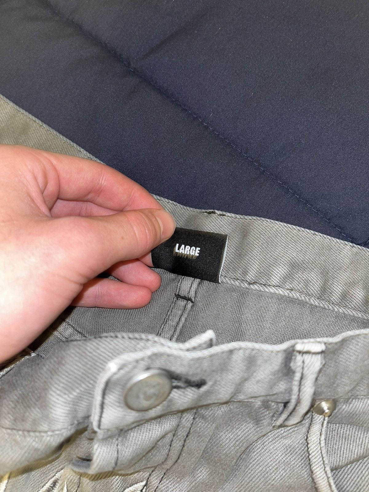 Revenge Revenge Embroidered Grey Denim Jeans Size US 32 / EU 48 - 5 Thumbnail