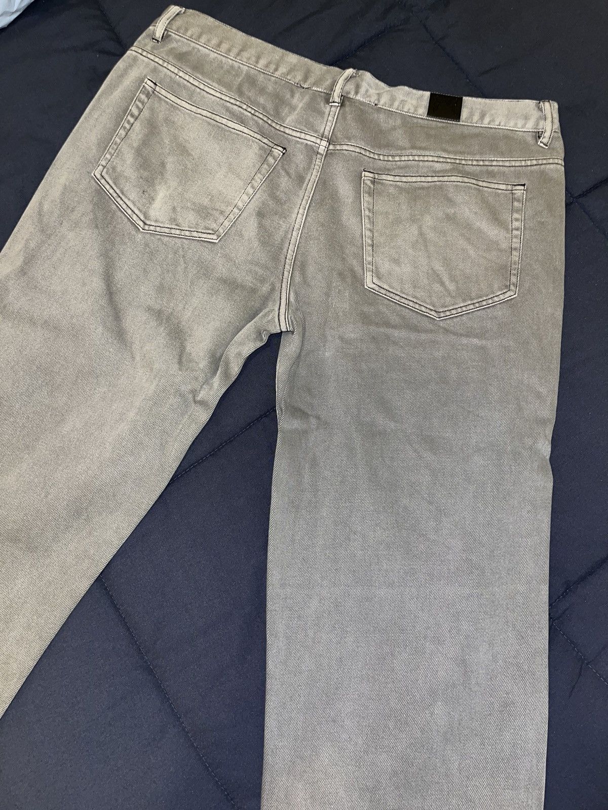 Revenge Revenge Embroidered Grey Denim Jeans Size US 32 / EU 48 - 7 Thumbnail