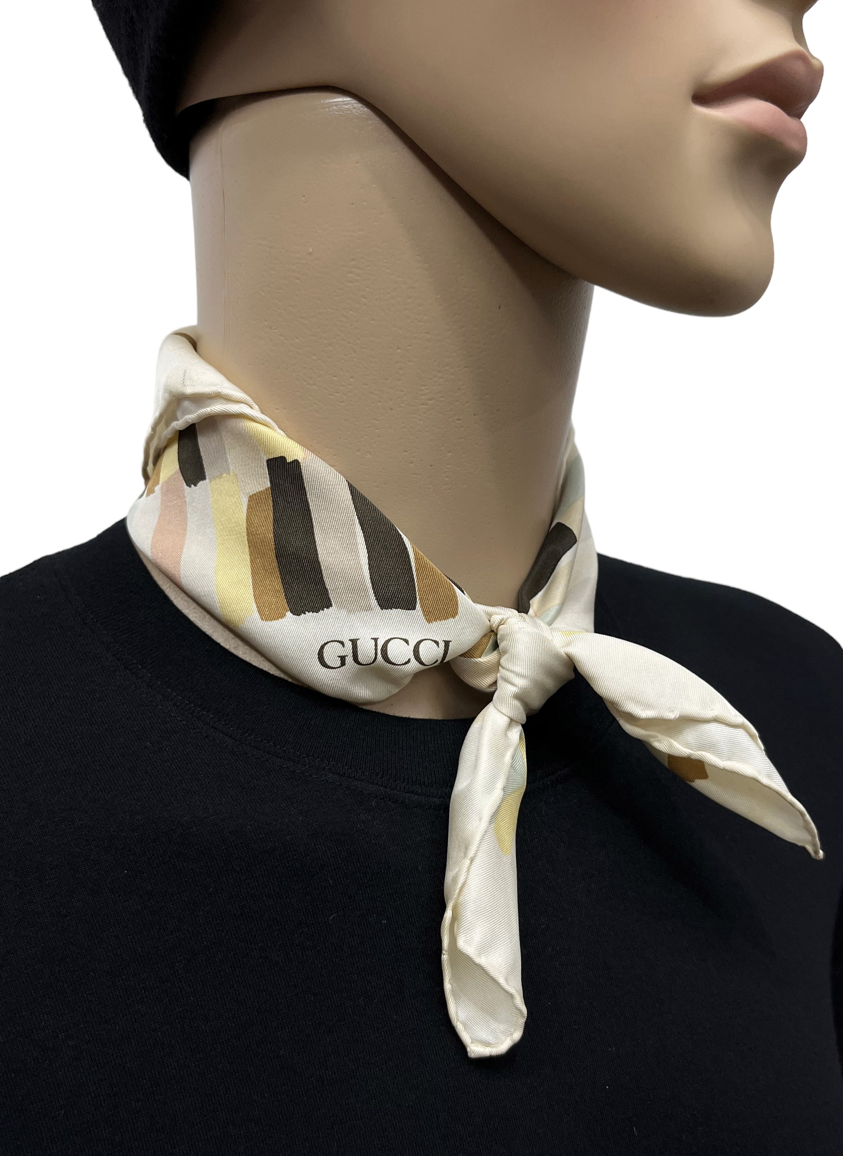 Gucci Vintage GUCCI Silk Handkerchief Made in ITALY Size ONE SIZE - 2 Thumbnail