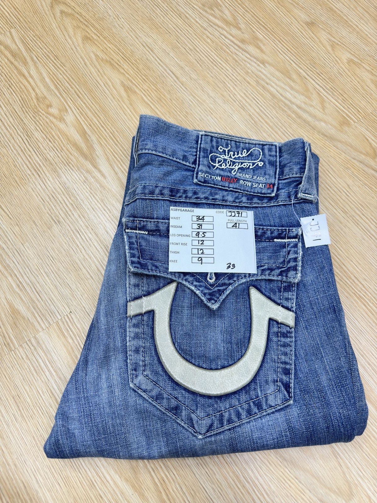 True Religion True Religion Billy Used Reconstruction Denim Size 33 JJ71 Size US 33 - 11 Thumbnail