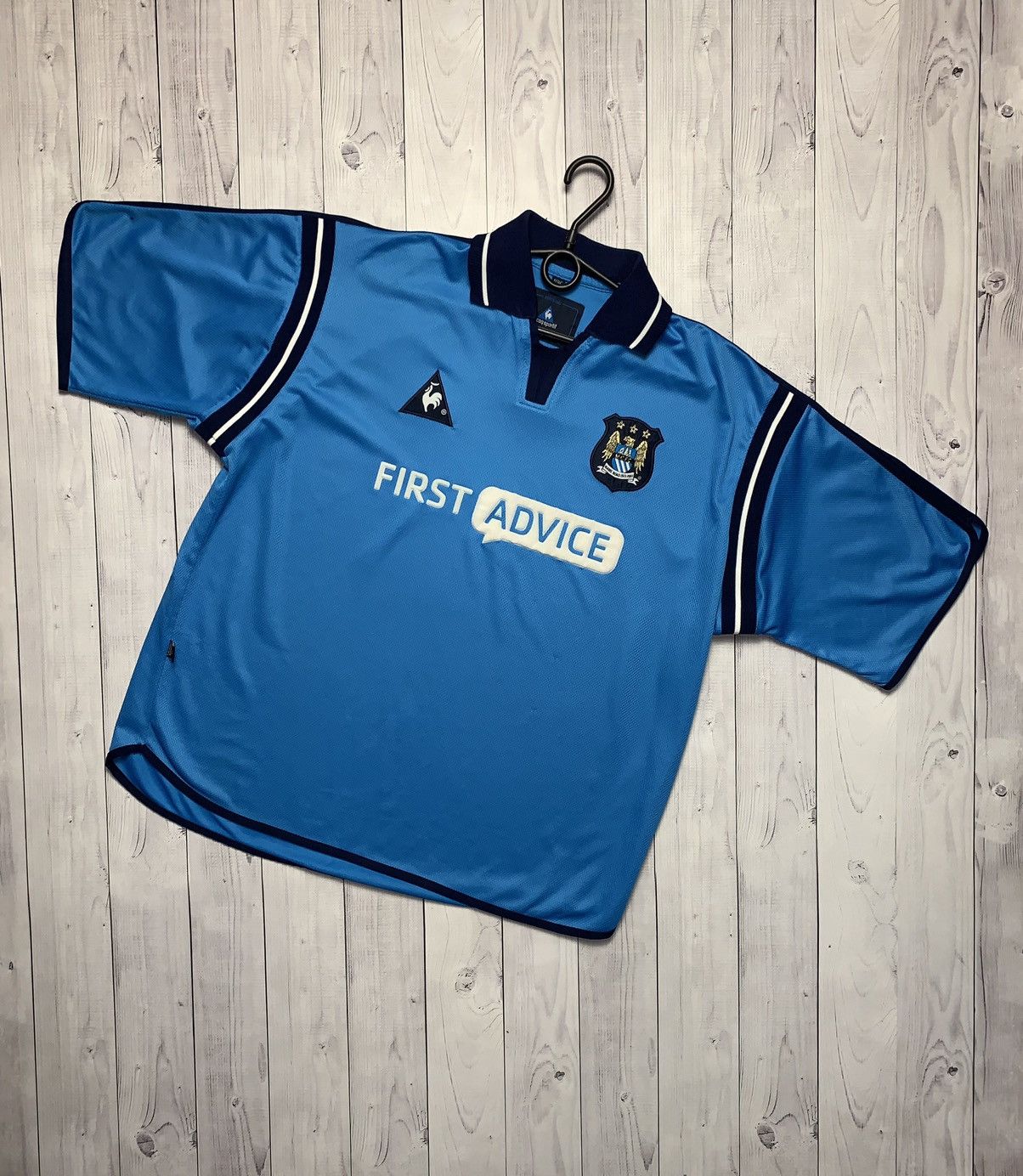 Le Coq Sportif × Vintage Vintage soccer jersey Manchester City size XL Size US XL / EU 56 / 4 - 1 Thumbnail