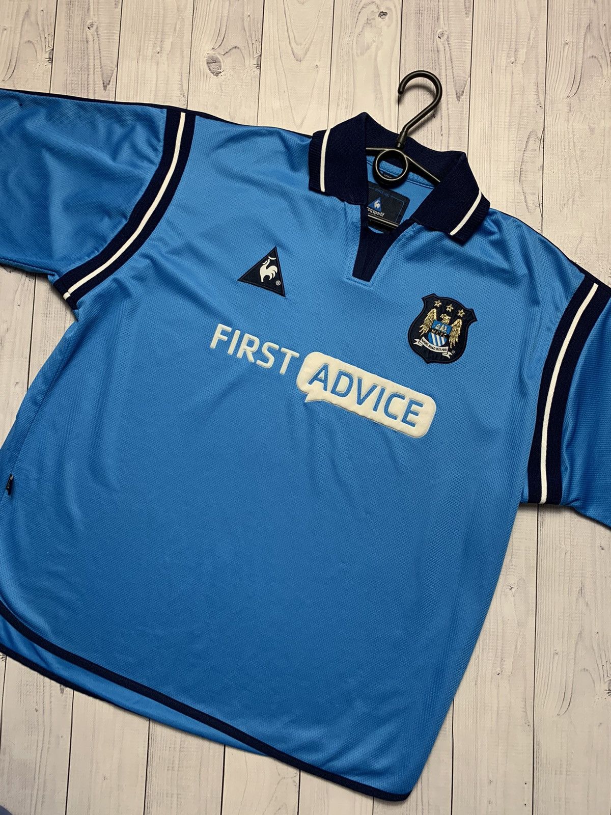 Le Coq Sportif × Vintage Vintage soccer jersey Manchester City size XL Size US XL / EU 56 / 4 - 2 Thumbnail