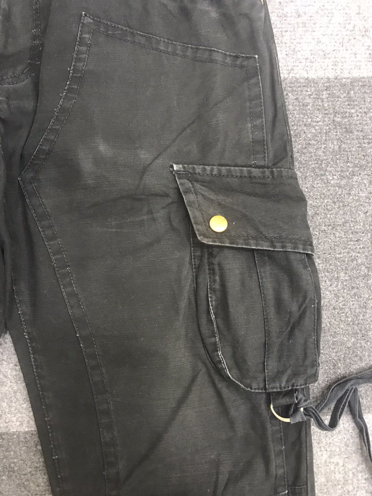 Designer Flare TETE HOMME Double Knee Multipockets Strap Cargo Pant Size US 31 - 6 Thumbnail