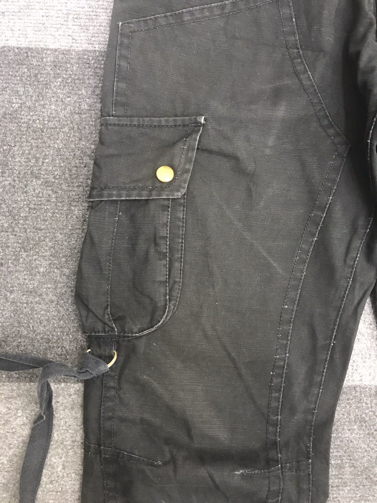 Designer Flare TETE HOMME Double Knee Multipockets Strap Cargo Pant Size US 31 - 7 Thumbnail