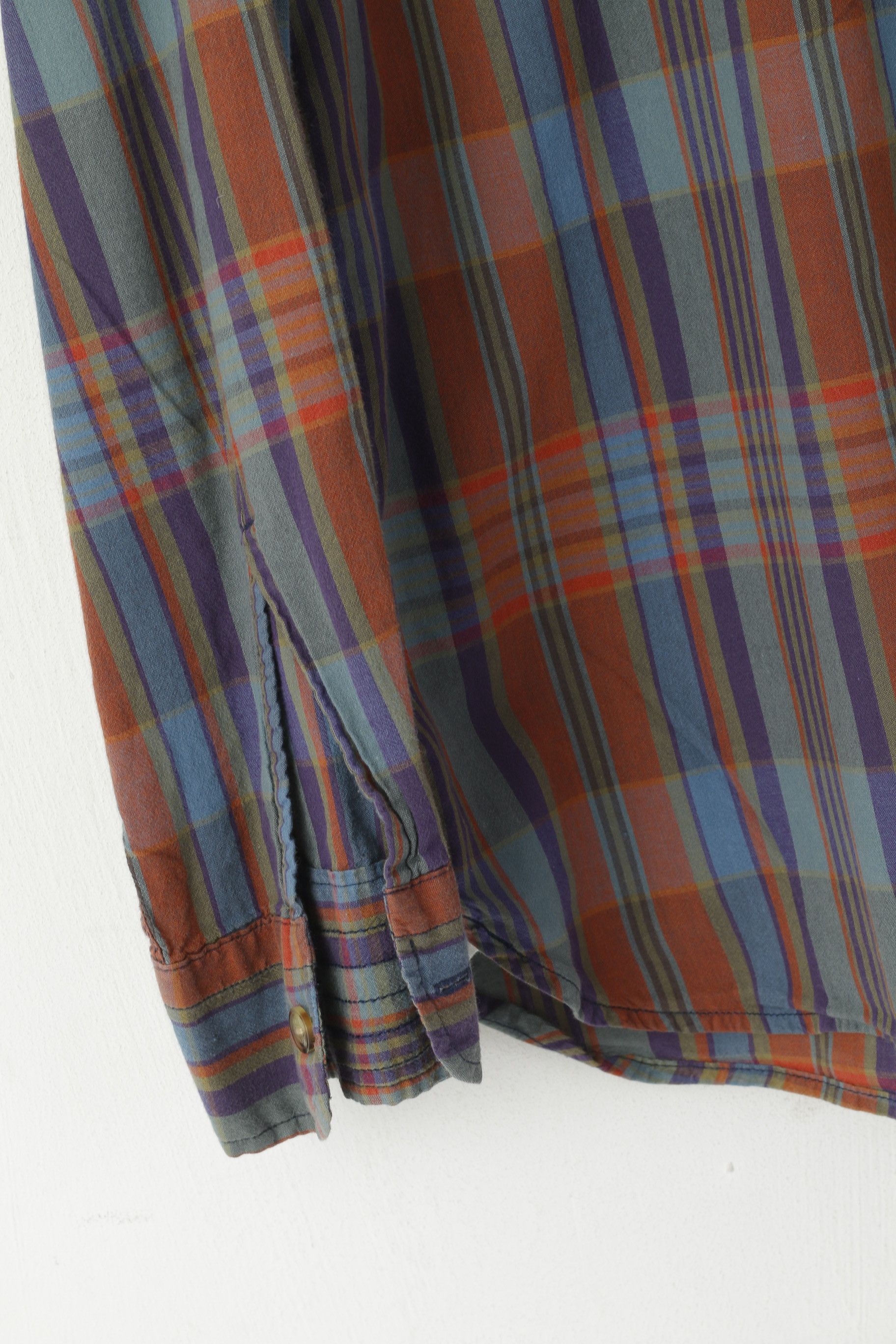 Levi's Levi's Men L Casual Shirt Brown Blue Check Cotton 9203 Size US L / EU 52-54 / 3 - 3 Thumbnail