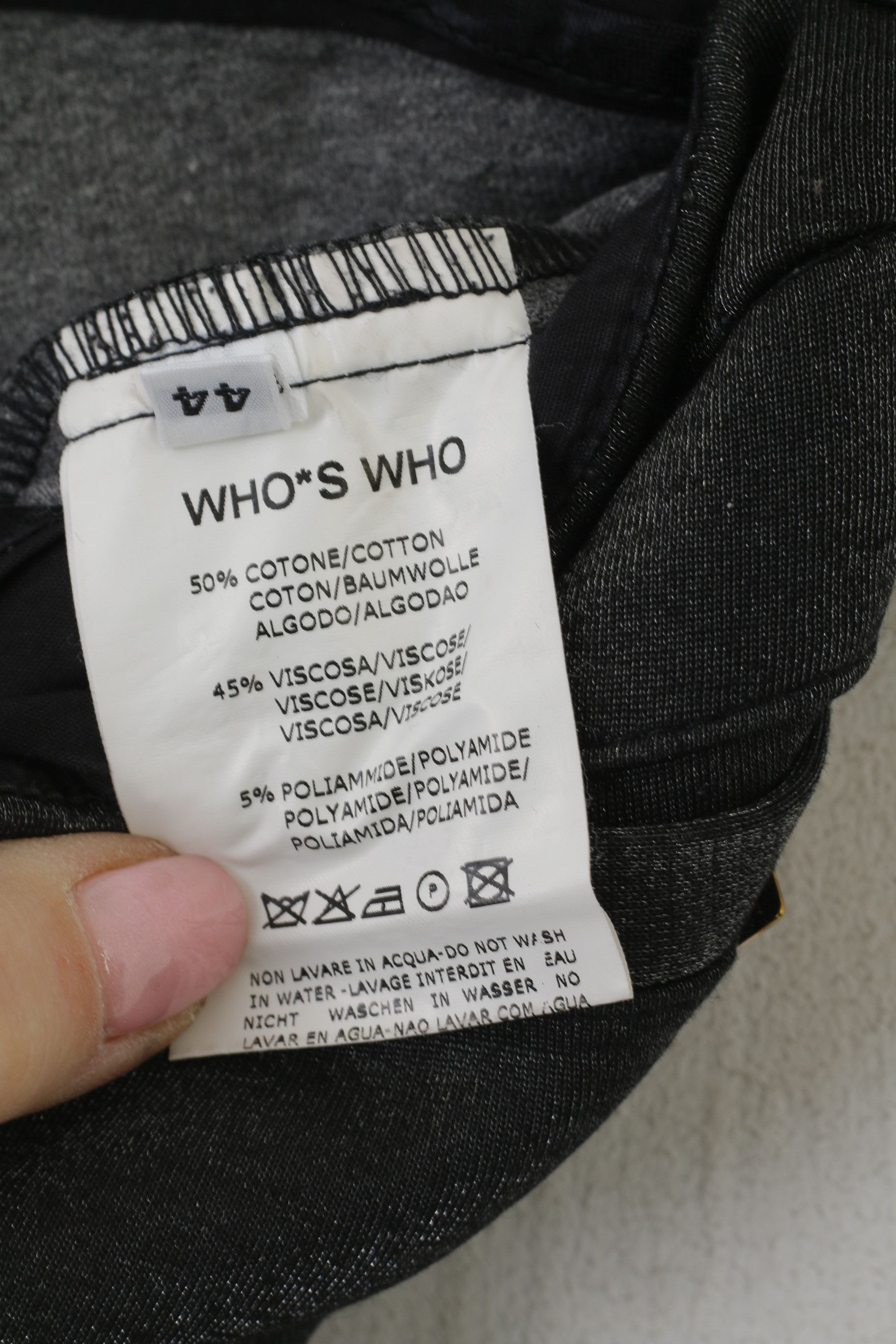 Vintage Who*S Who Women 44 S Trousers Silver Shiny Leggings 6826 Size 28" / US 6 / IT 42 - 4 Thumbnail