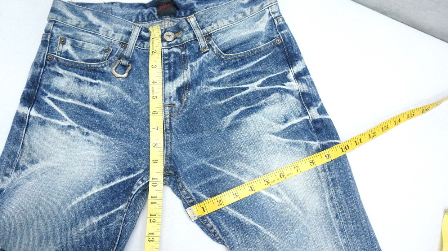 JACKROSE DopeVtg🔥Japan JACKROSE Flared Tribal Mark Distressed Jeans Size US 31 - 11 Thumbnail
