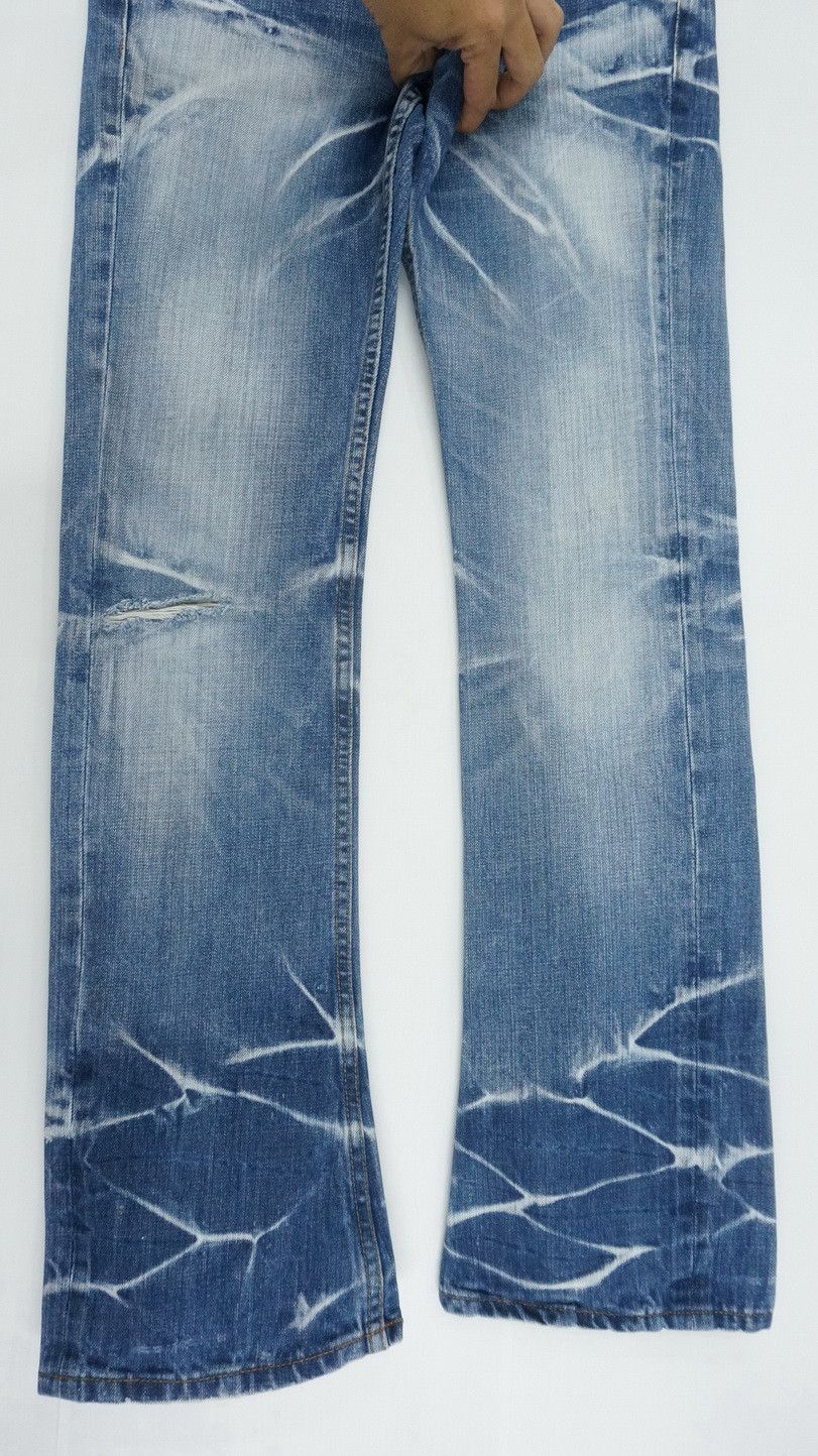 JACKROSE DopeVtg🔥Japan JACKROSE Flared Tribal Mark Distressed Jeans Size US 31 - 7 Thumbnail