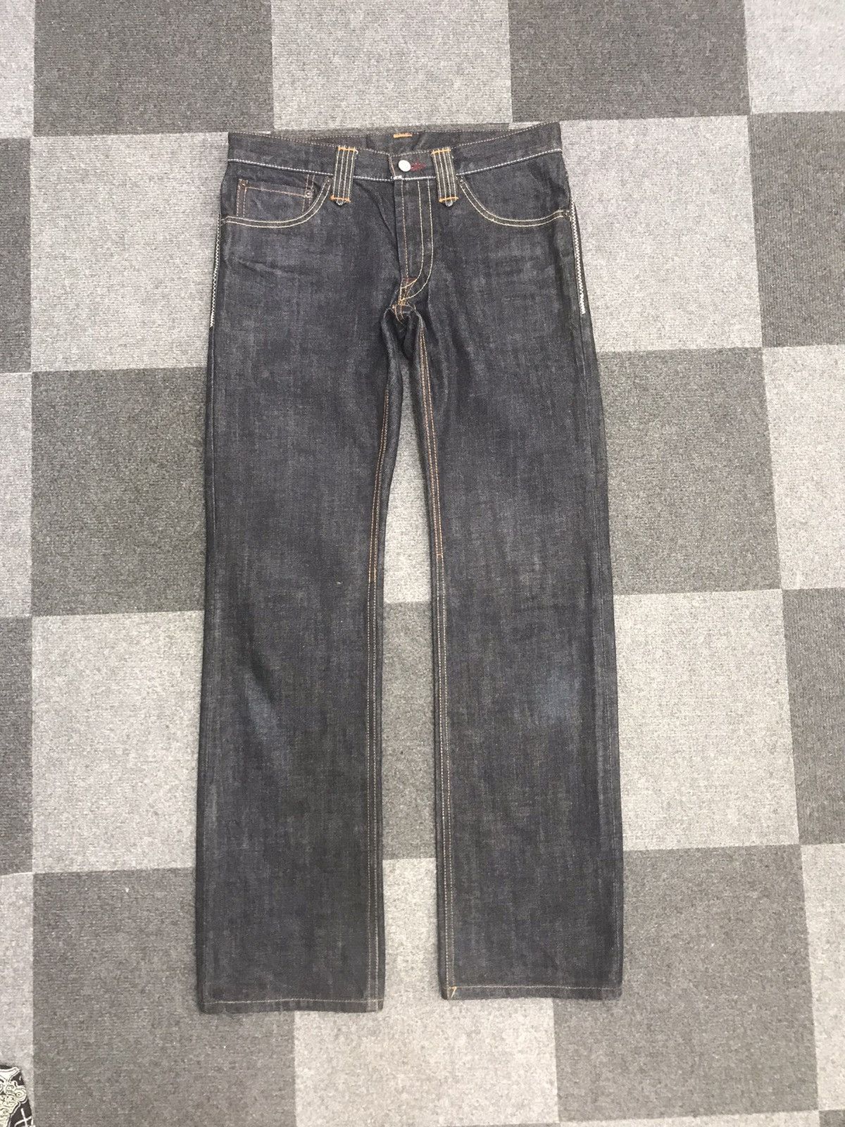 Japanese Brand ARCHIVAL BLUE WAYS STURDY BIKER JEANS Size US 32 / EU 48 - 3 Thumbnail