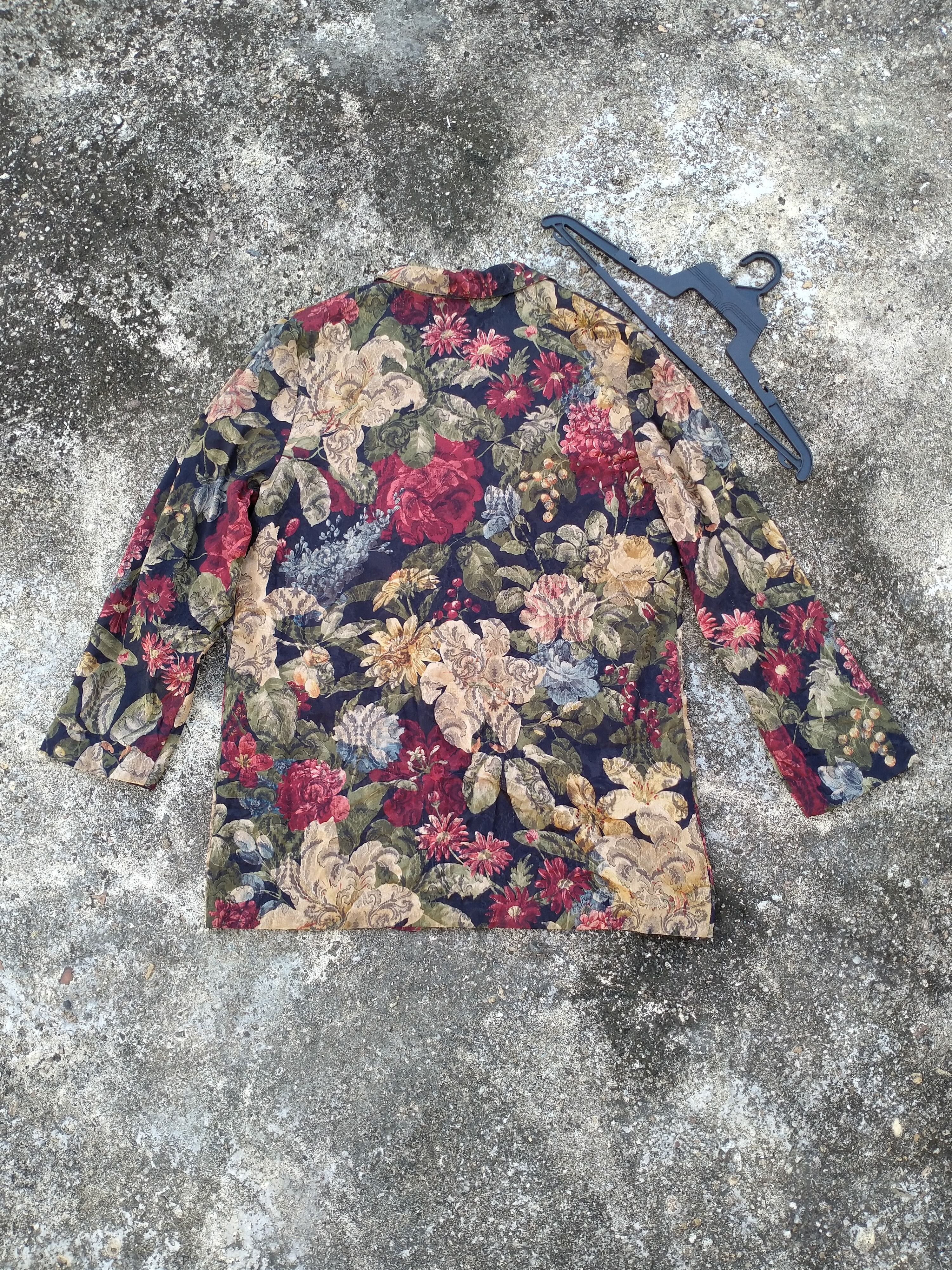 Vintage DIANE.K FULL PRINT FLORAL BLAZER Size US L / EU 52-54 / 3 - 5 Thumbnail