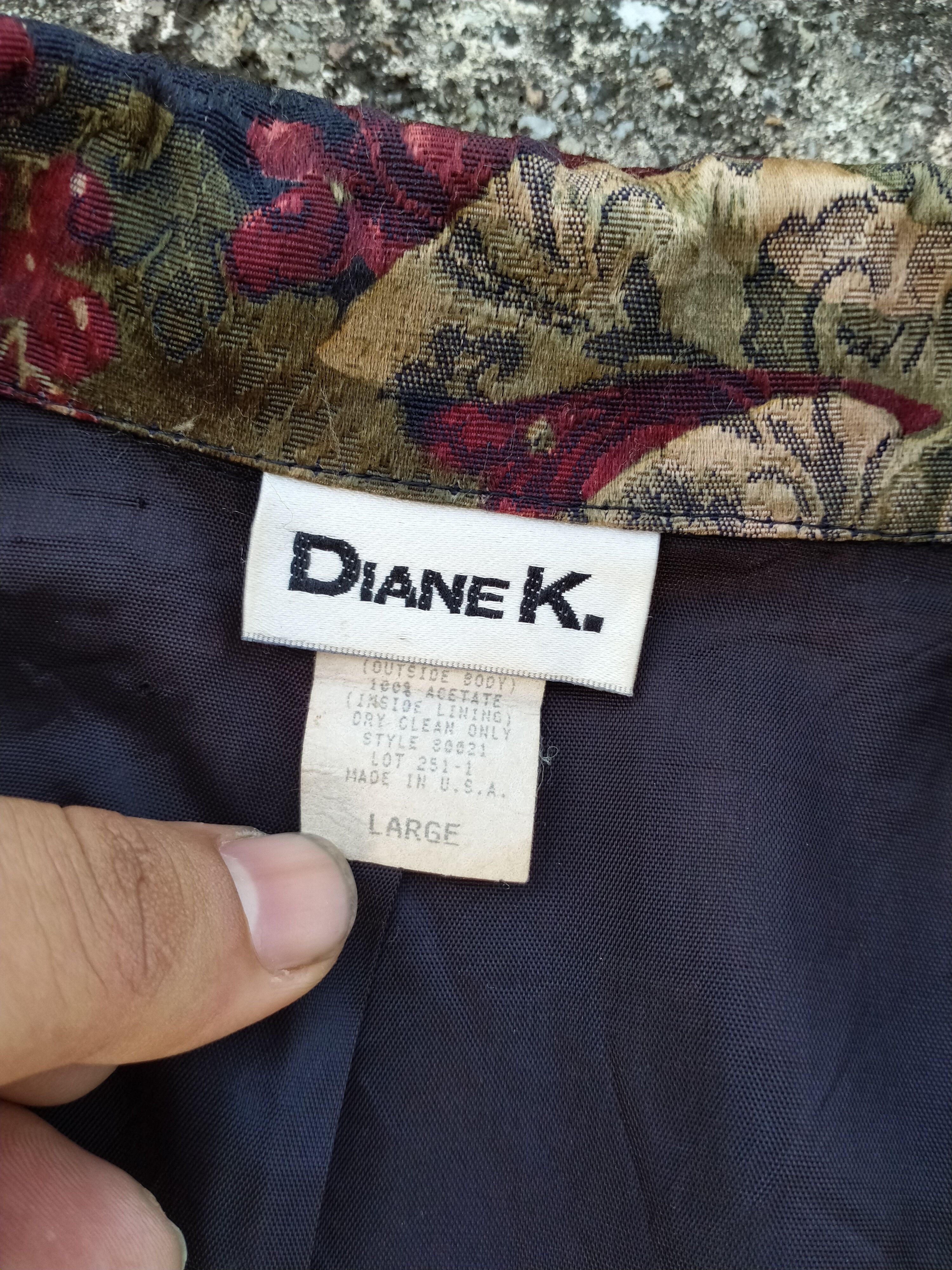 Vintage DIANE.K FULL PRINT FLORAL BLAZER Size US L / EU 52-54 / 3 - 3 Thumbnail