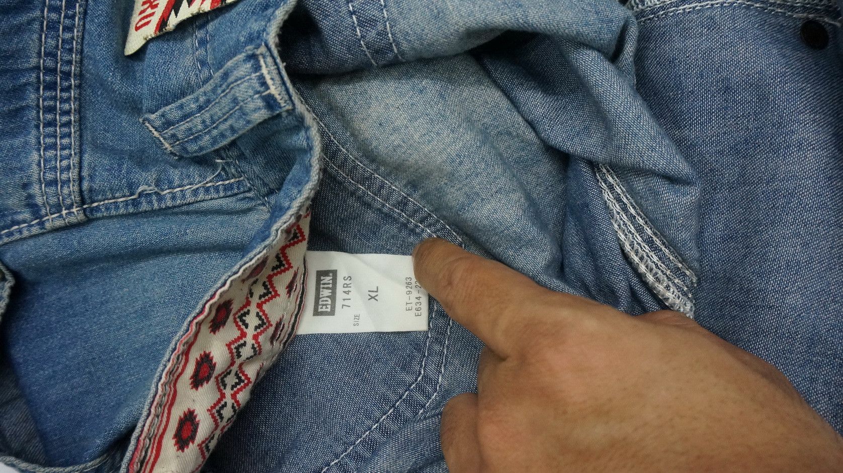 Edwin EDWIN Exclusive Vtg Lightweight Soft Rollup Denim Size US 37 - 17 Thumbnail