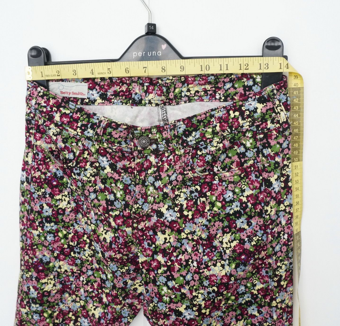 Japanese Brand Japan BETTY SMITH Floral Design Skinny Women's Pants Size 29" - 7 Thumbnail