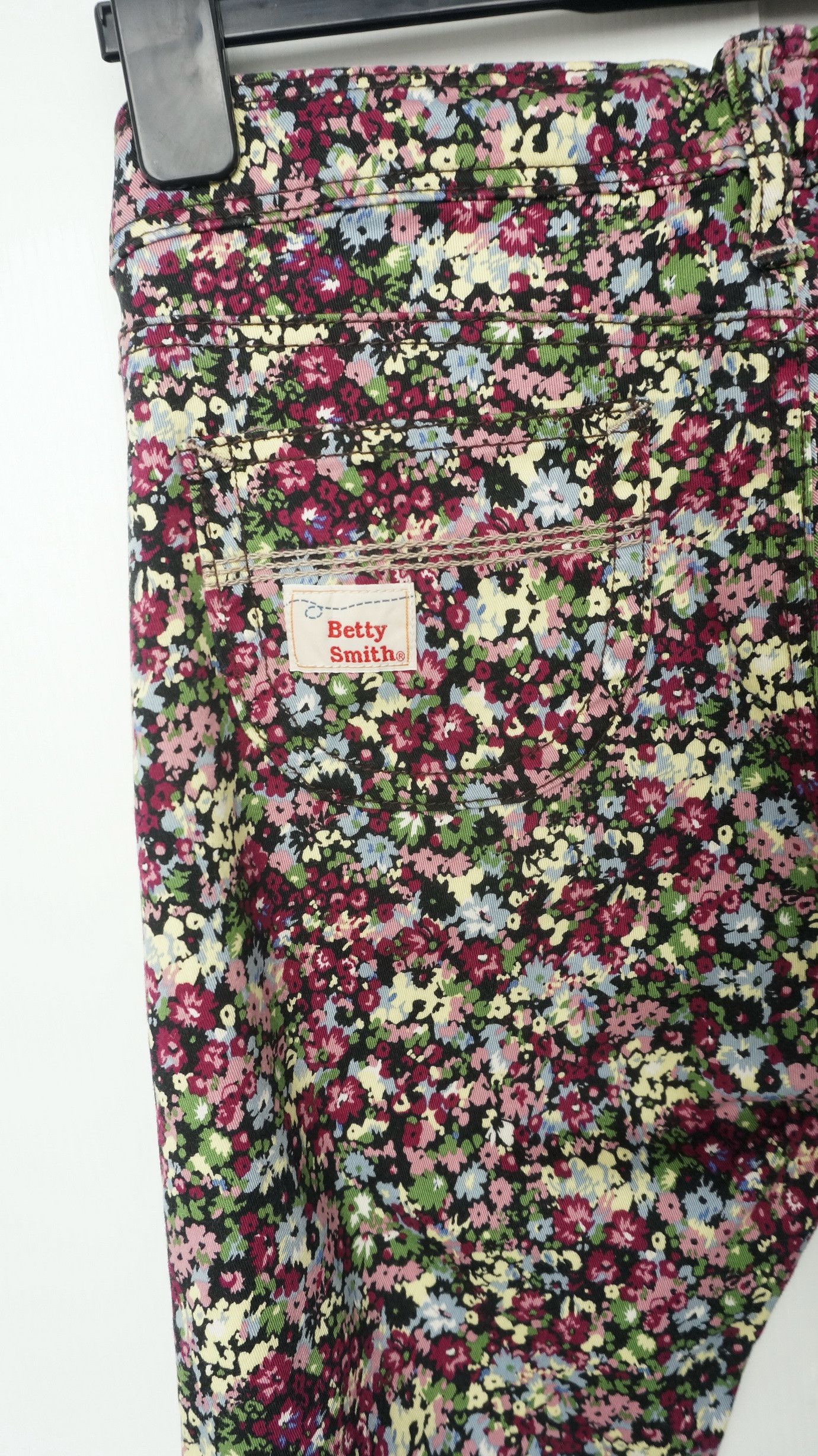 Japanese Brand Japan BETTY SMITH Floral Design Skinny Women's Pants Size 29" - 5 Thumbnail