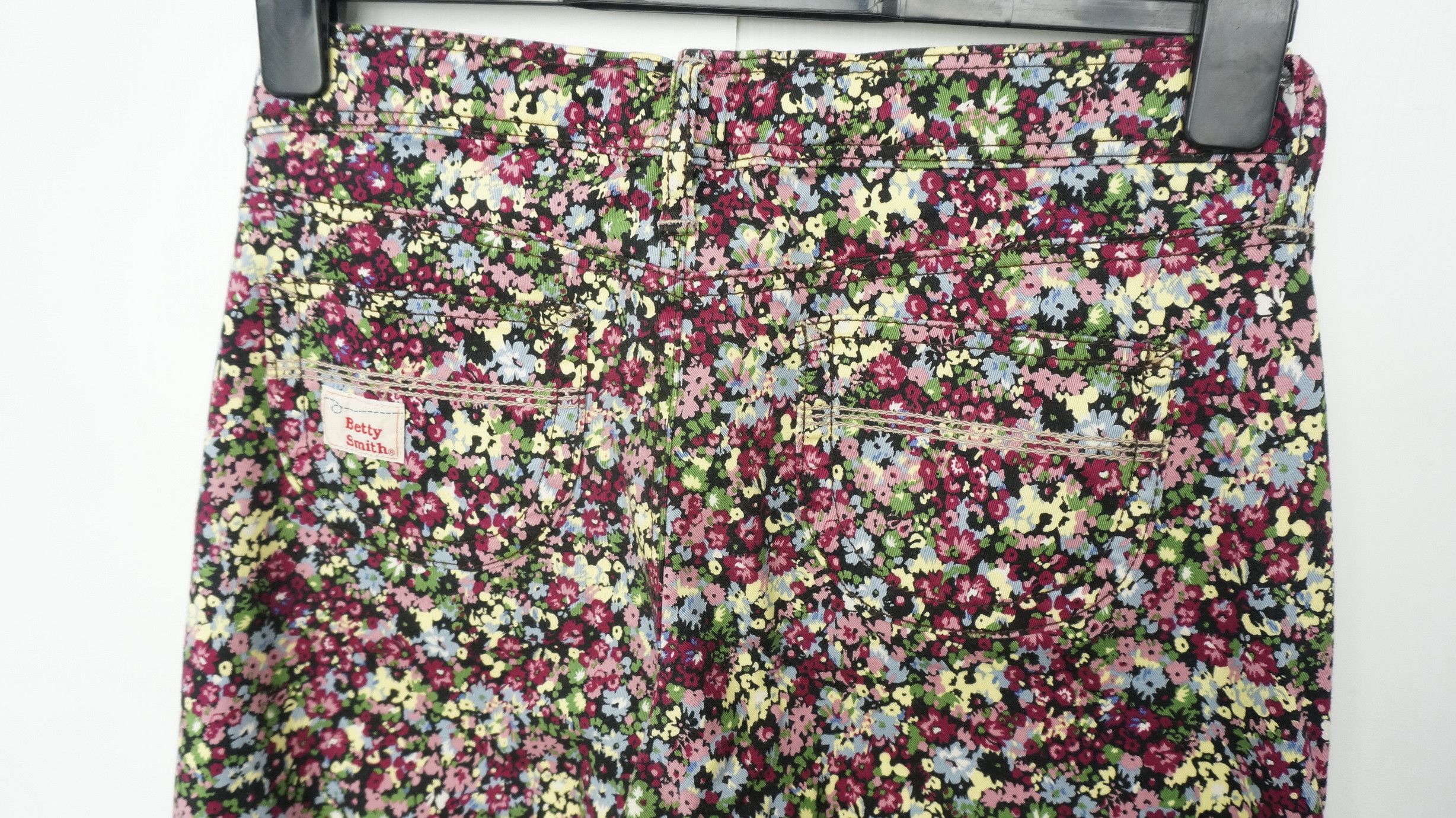 Japanese Brand Japan BETTY SMITH Floral Design Skinny Women's Pants Size 29" - 4 Thumbnail