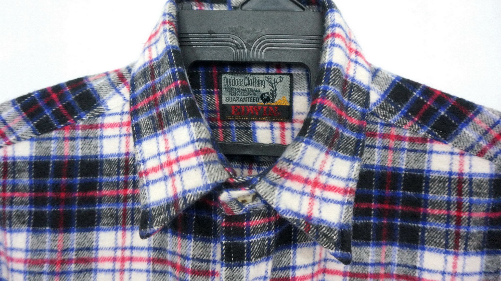 Edwin Vintage EDWIN Outdoor Clothing Thick Flannel L/S Shirt Size US S / EU 44-46 / 1 - 4 Thumbnail