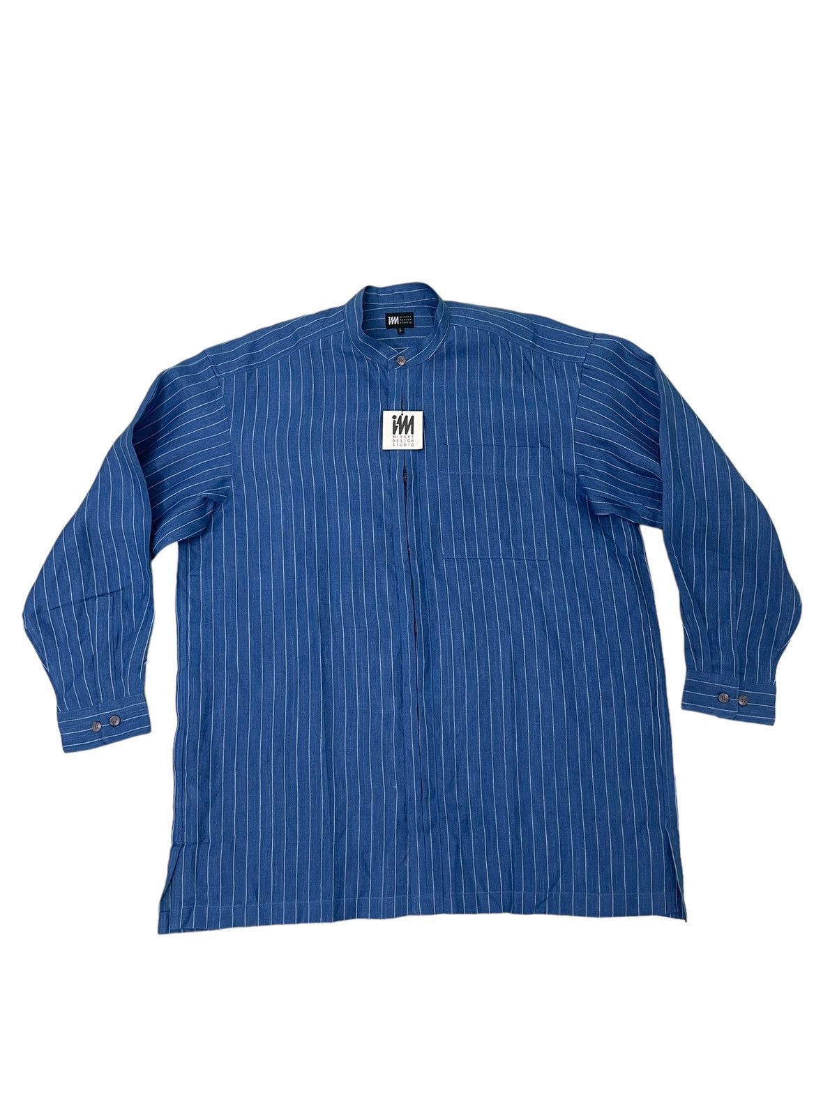 Issey Miyake NWT Miyake Design Studio 100% Linen Striped Oversize 49🟩 Size US L / EU 52-54 / 3 - 1 Thumbnail