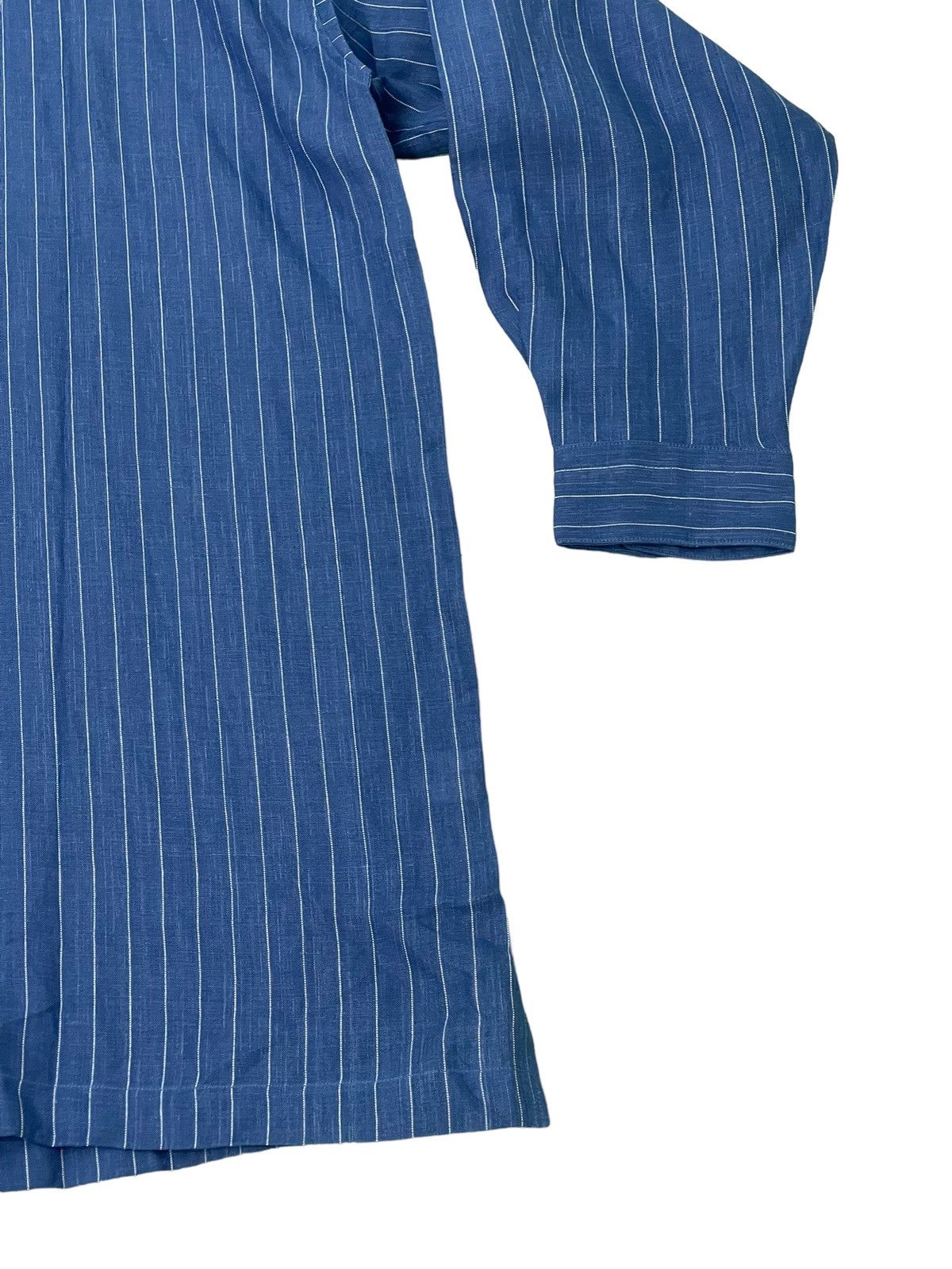 Issey Miyake NWT Miyake Design Studio 100% Linen Striped Oversize 49🟩 Size US L / EU 52-54 / 3 - 13 Thumbnail