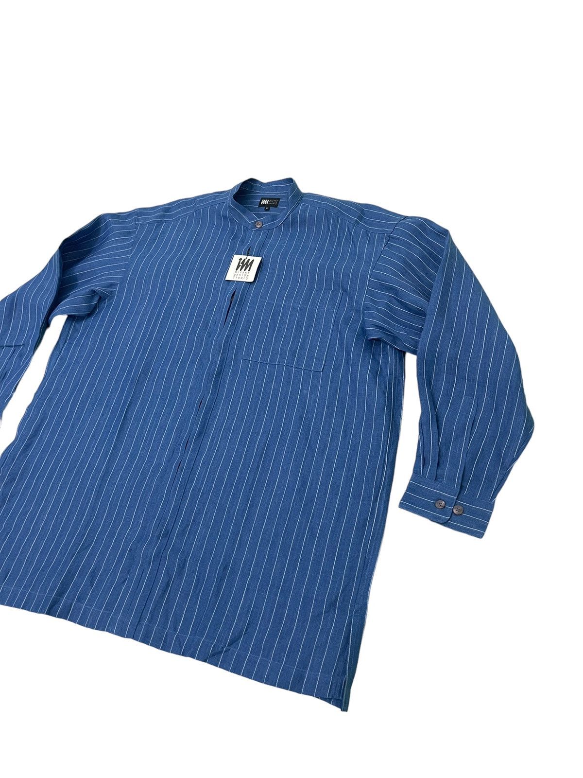 Issey Miyake NWT Miyake Design Studio 100% Linen Striped Oversize 49🟩 Size US L / EU 52-54 / 3 - 3 Thumbnail