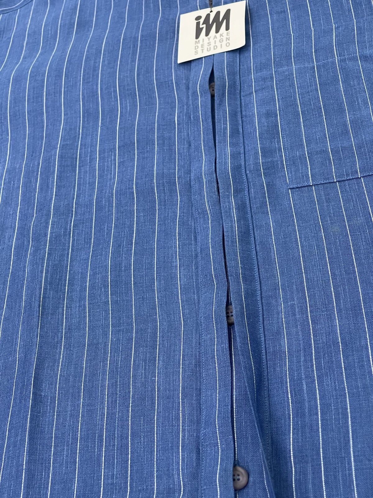 Issey Miyake NWT Miyake Design Studio 100% Linen Striped Oversize 49🟩 Size US L / EU 52-54 / 3 - 6 Thumbnail